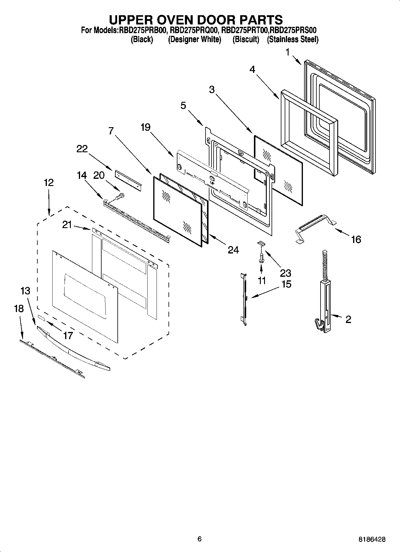 04 - UPPER OVEN DOOR PARTS