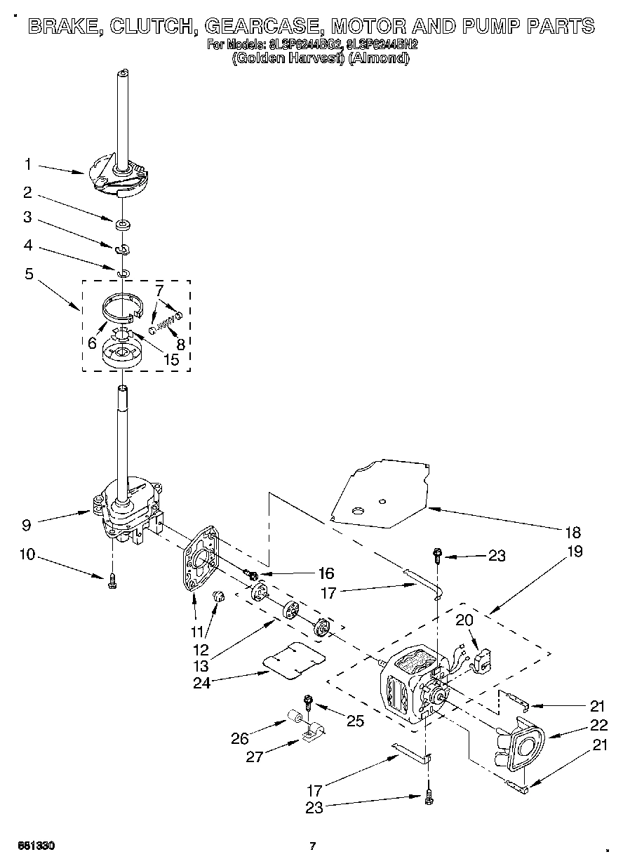 04 - BRAKE, CLUTCH, GEARCASE, MOTOR AND PUMP