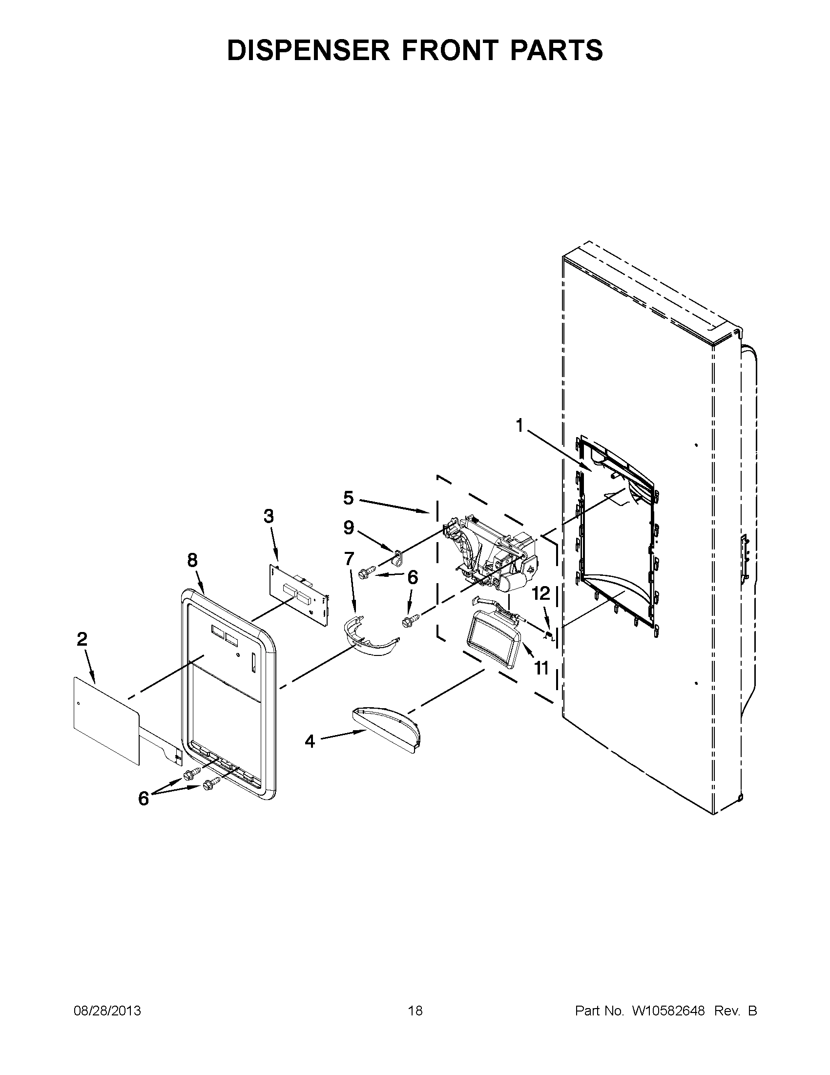 10 - DISPENSER FRONT PARTS
