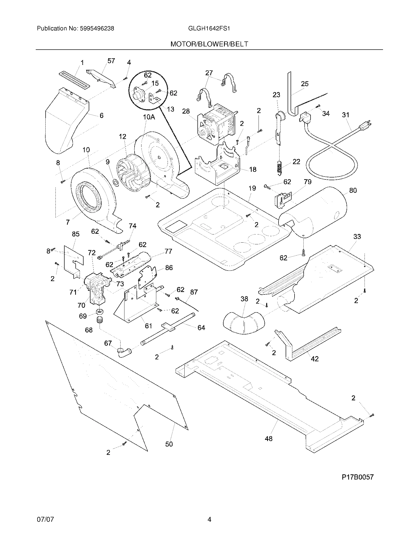 05 - MOTOR/BLOWER/BELT