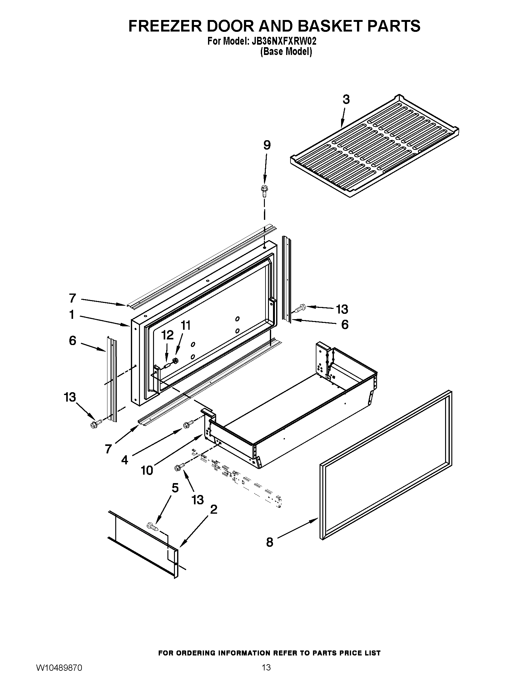 08 - FREEZER DOOR AND BASKET PARTS
