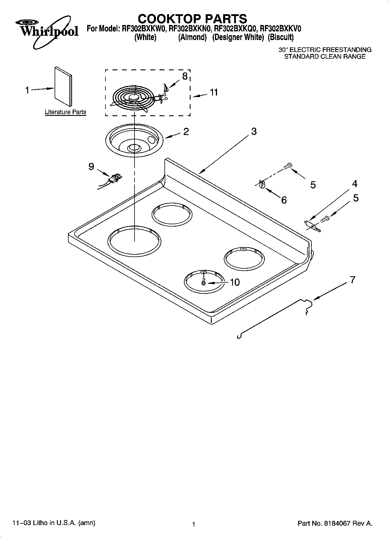 01 - COOKTOP PARTS
