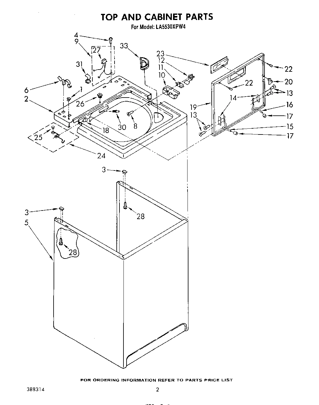 02 - TOP AND CABINET , LITERATURE AND OPTIONAL