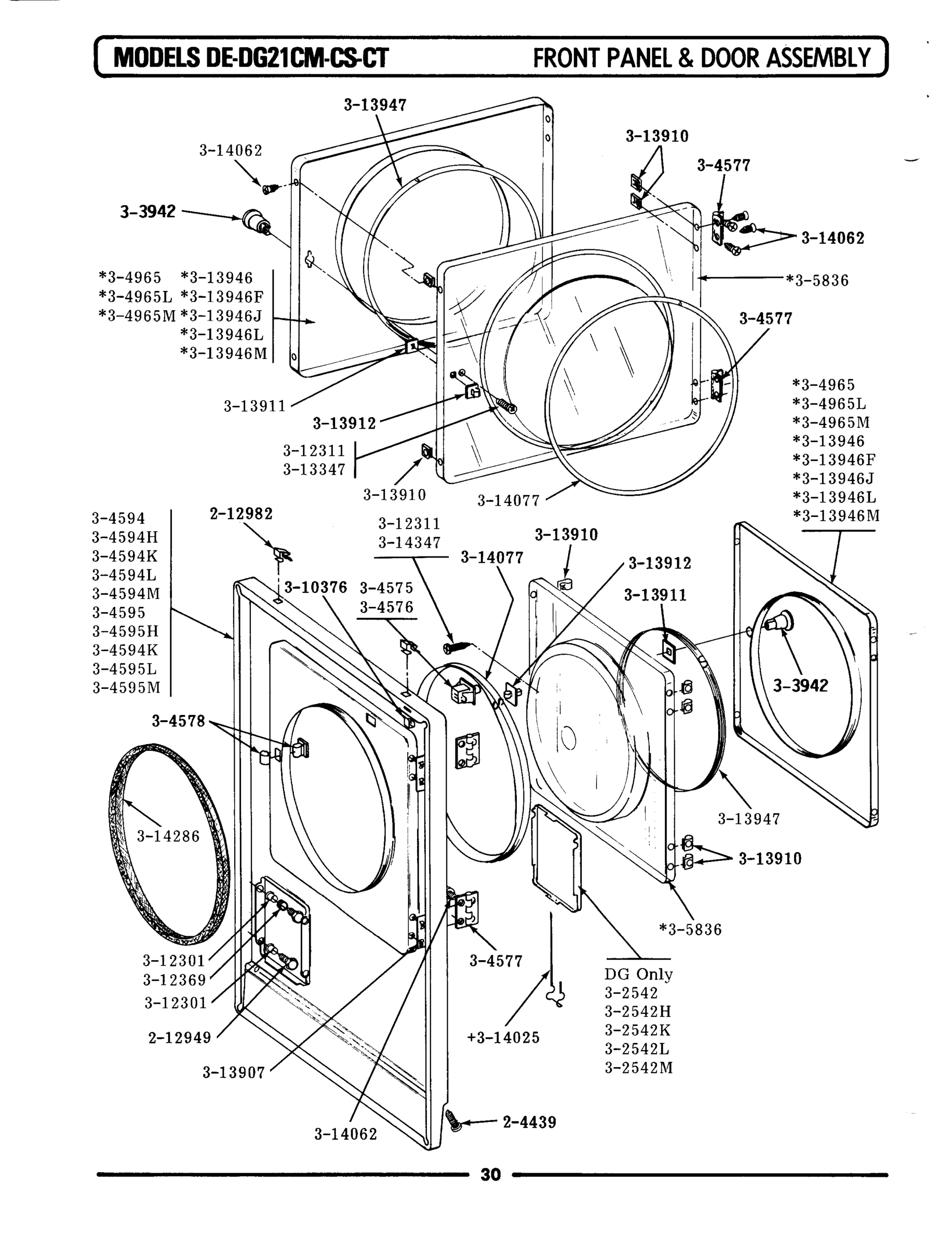 08 - FRONT PANEL & DOOR ASSEMBLY
