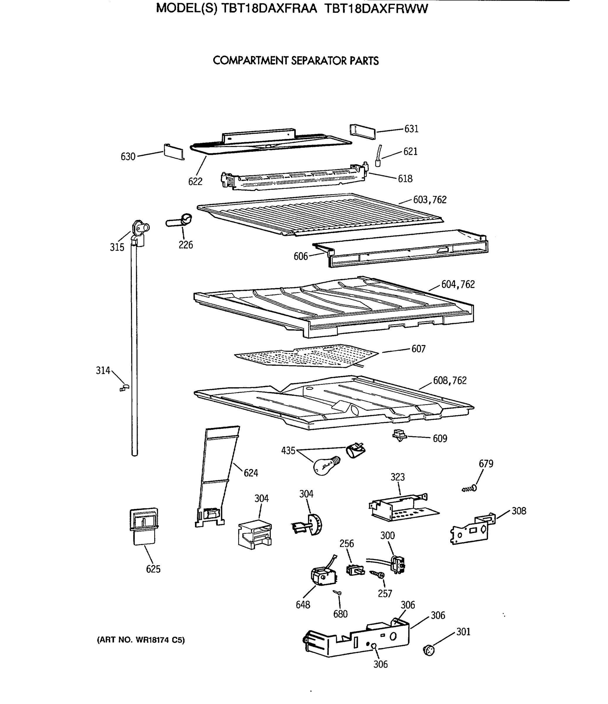 COMPARTMENT SEPARATOR PARTS