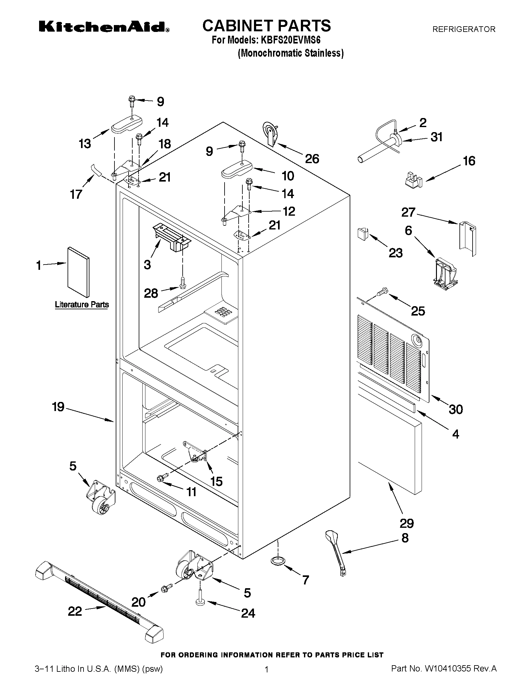 01 - CABINET PARTS