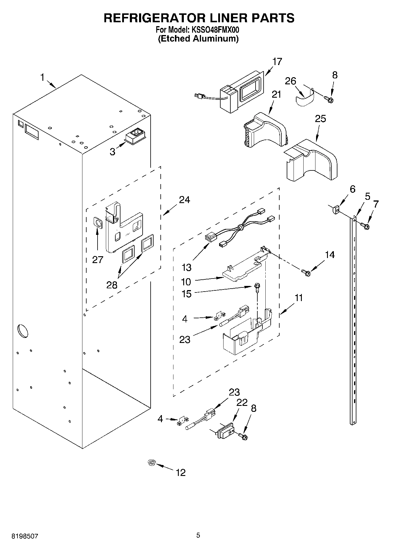 04 - REFRIGERATOR LINER PARTS