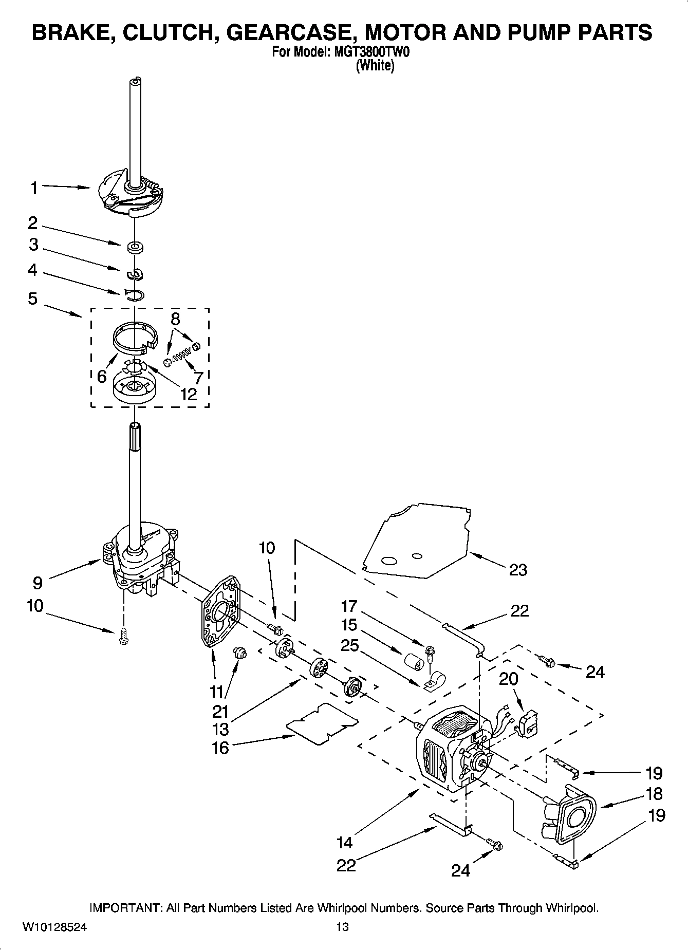 08 - BRAKE, CLUTCH, GEARCASE, MOTOR AND PUMP PARTS