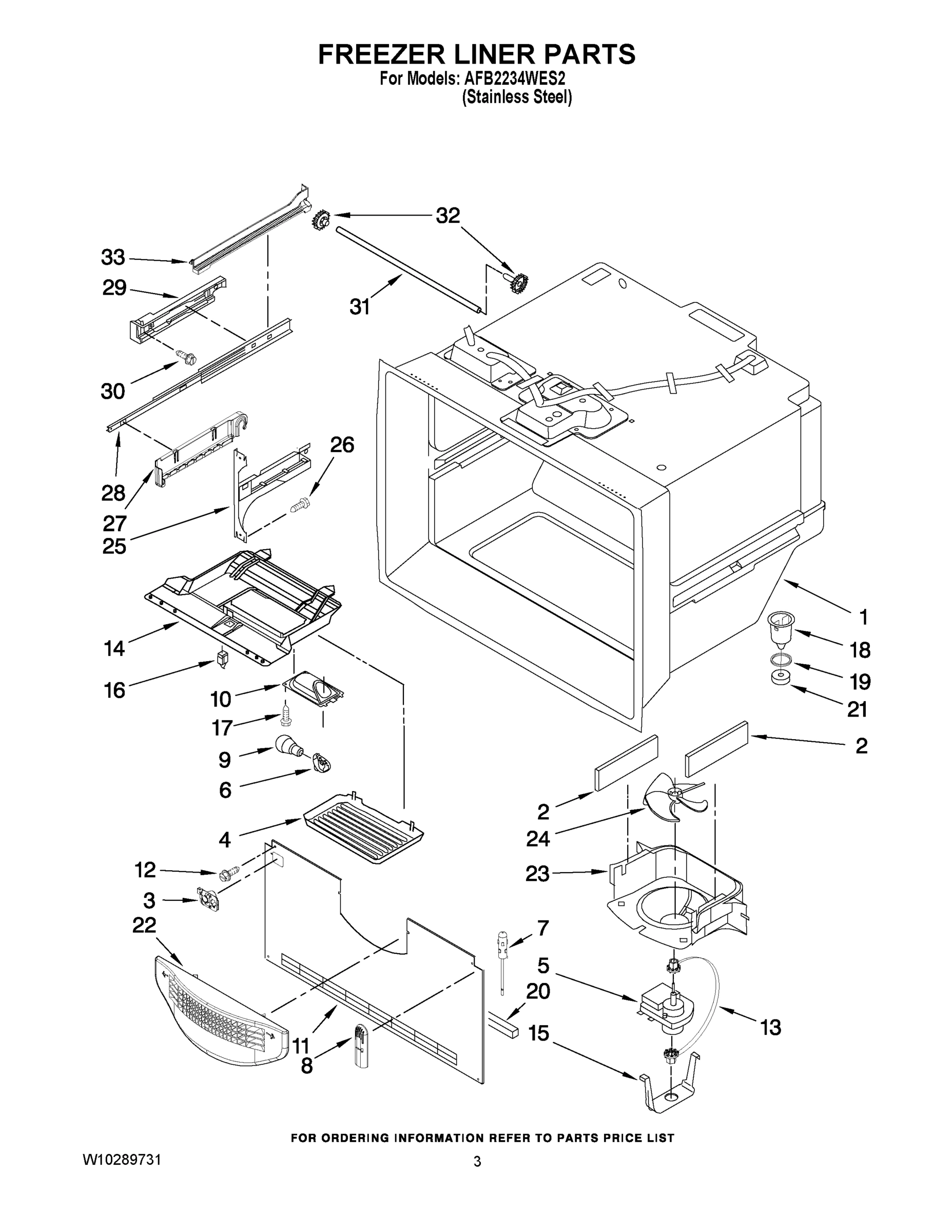 02 - FREEZER LINER PARTS