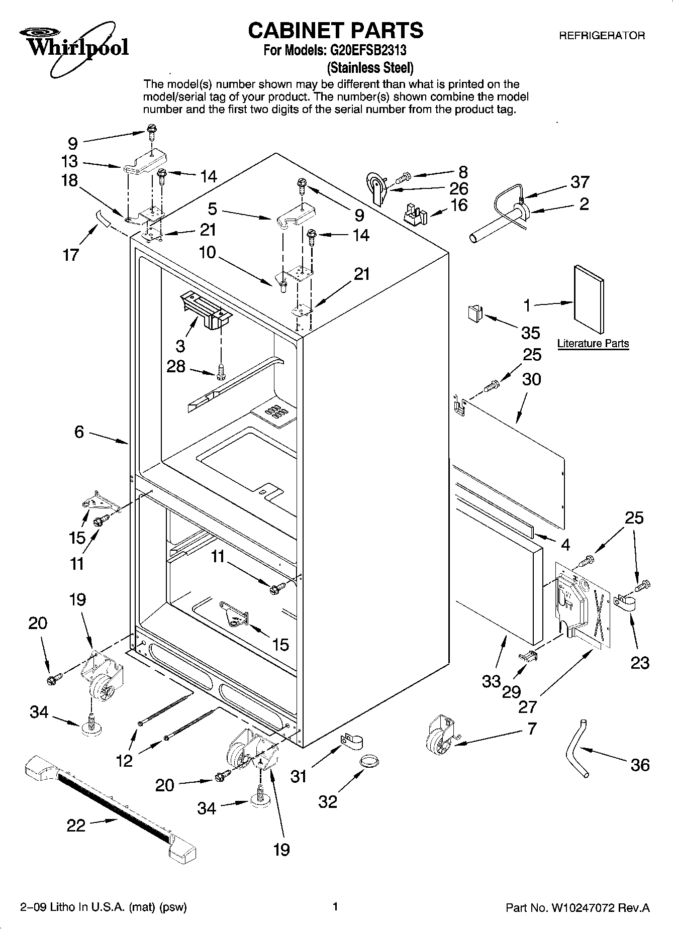 01 - CABINET PARTS
