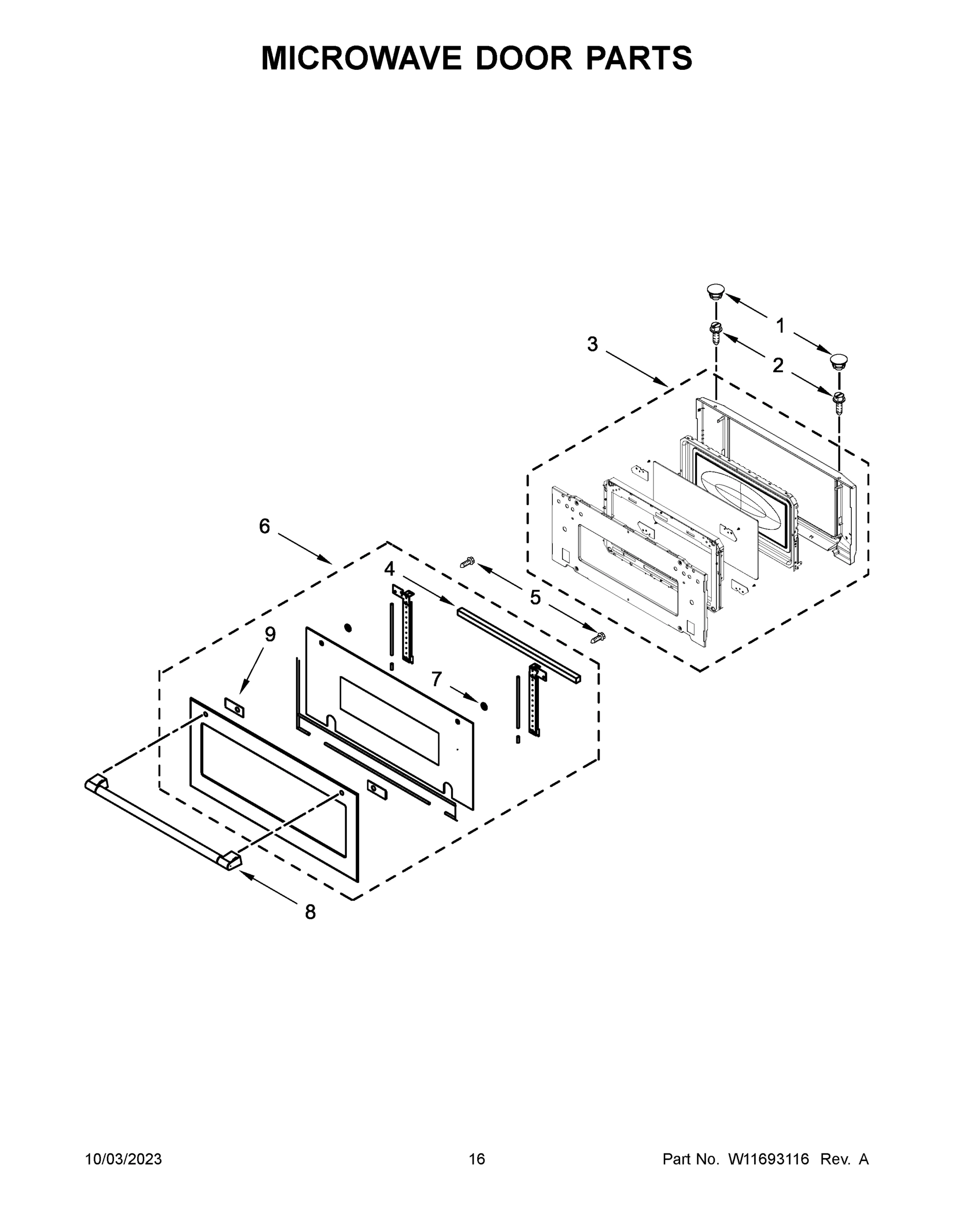 09 - MICROWAVE DOOR PARTS
