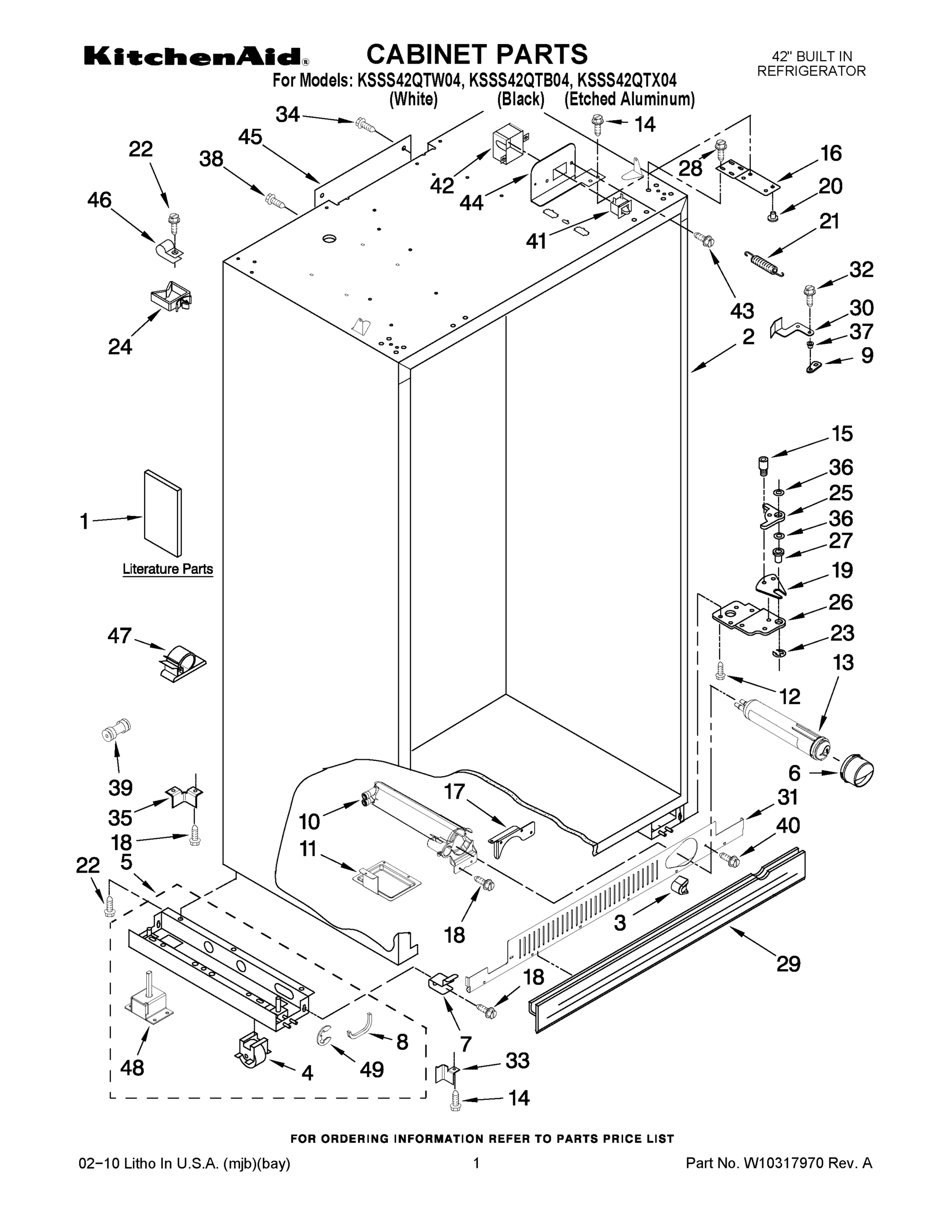 01 - CABINET PARTS