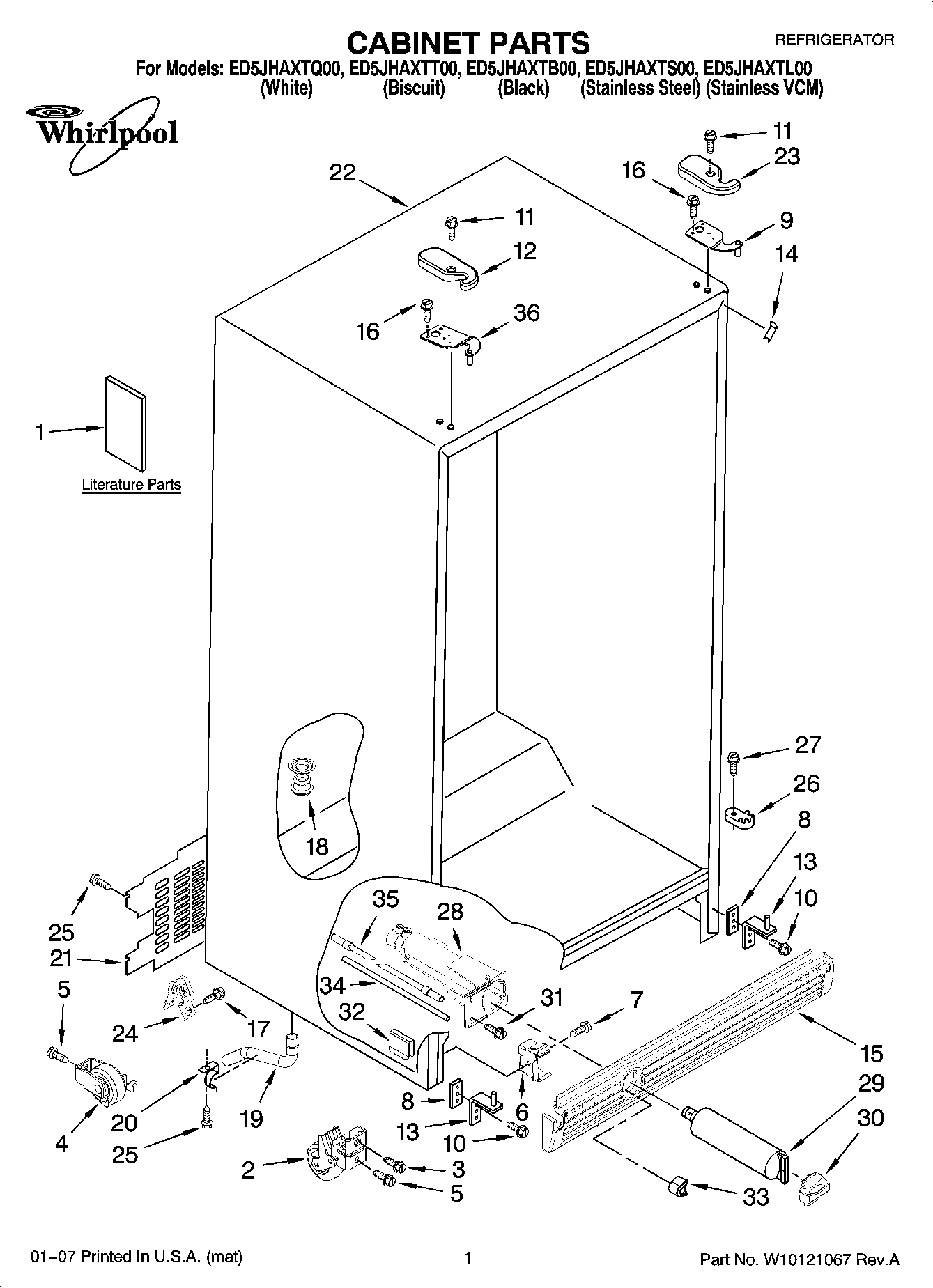 01 - CABINET PARTS