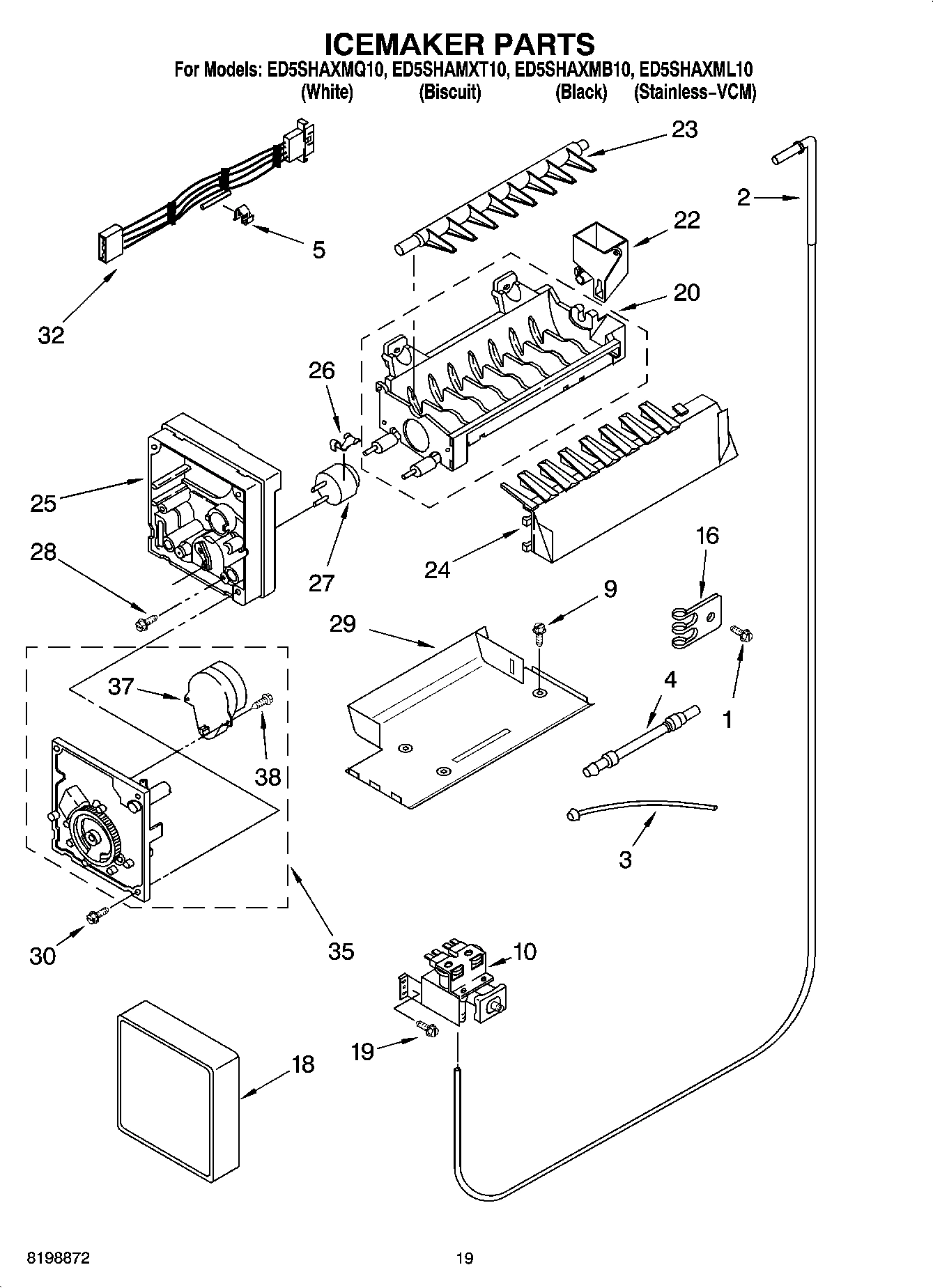 12 - ICEMAKER PARTS, PARTS NOT ILLUSTRATED