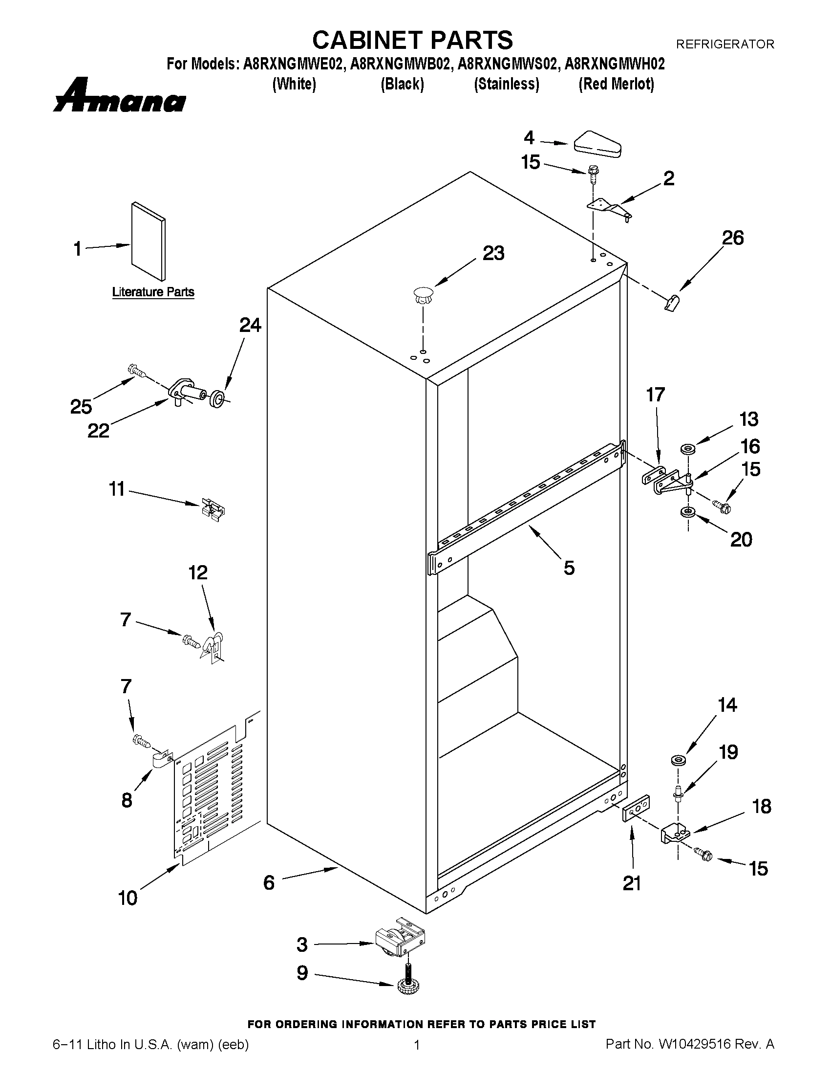 01 - CABINET PARTS