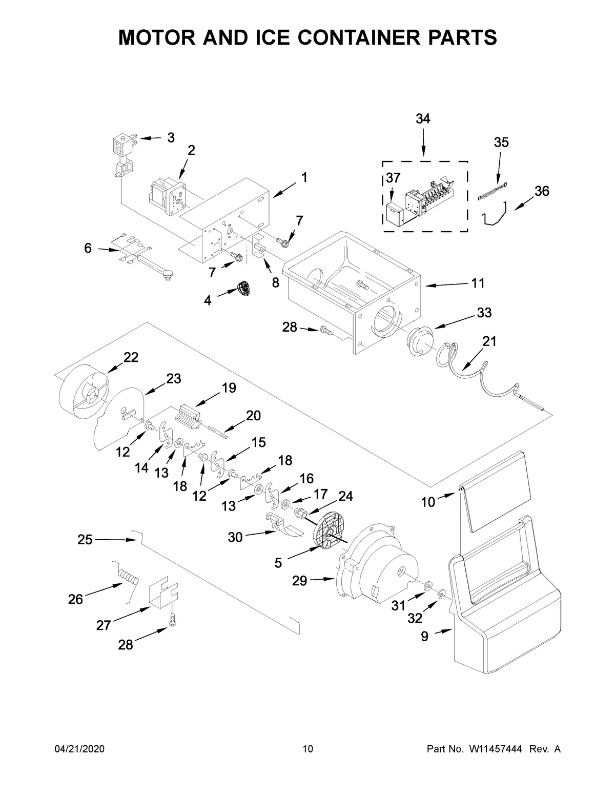 06 - MOTOR AND ICE CONTAINER PARTS