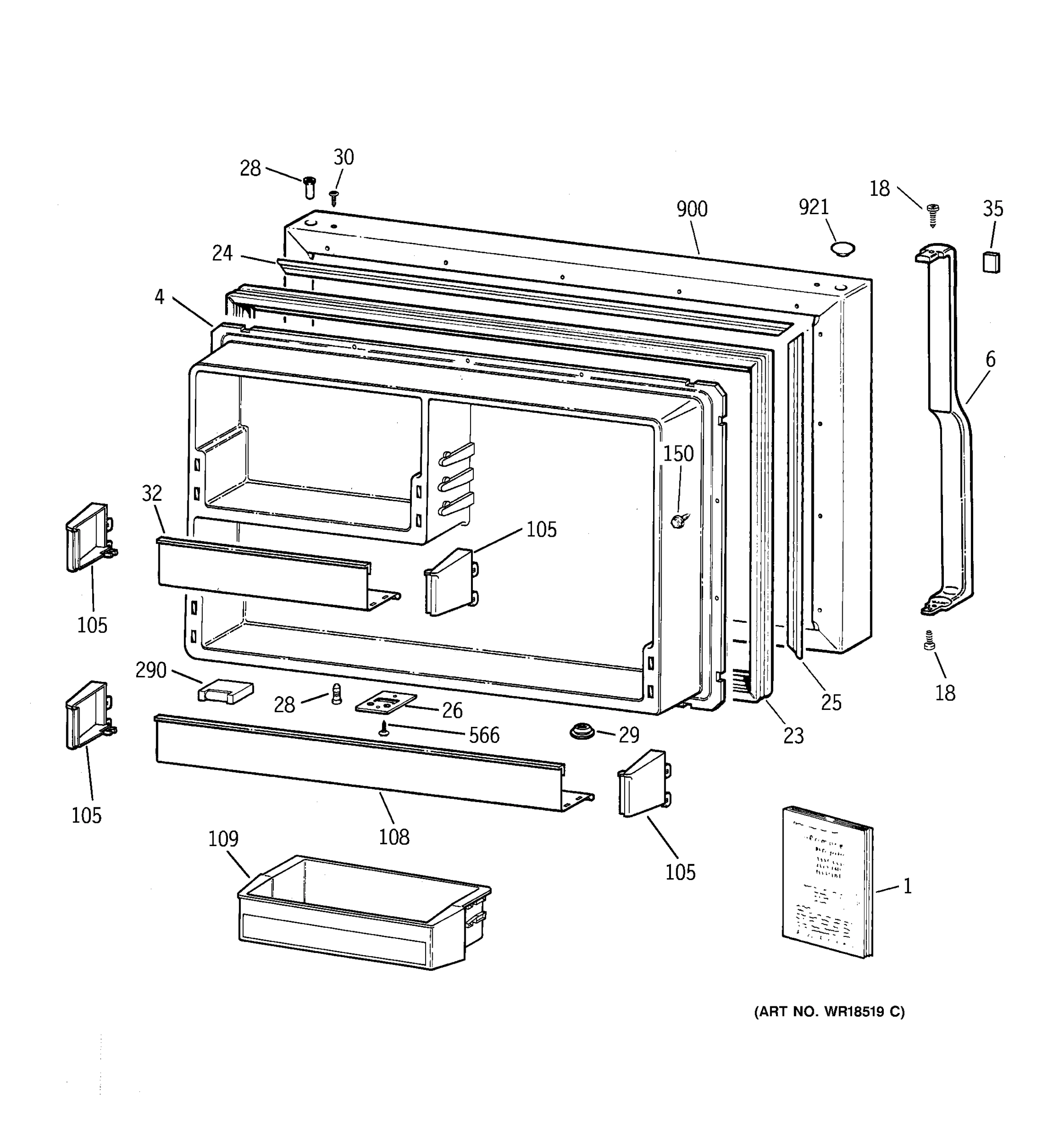 FREEZER DOOR