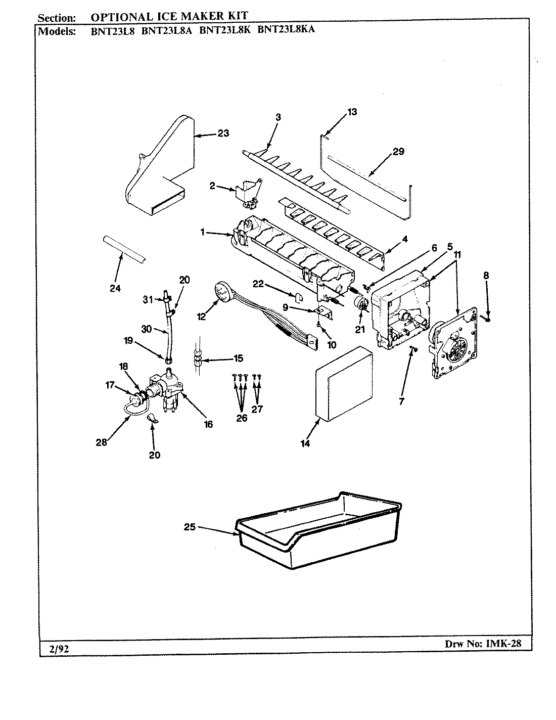 02 - OPTIONAL ICE MAKER KIT