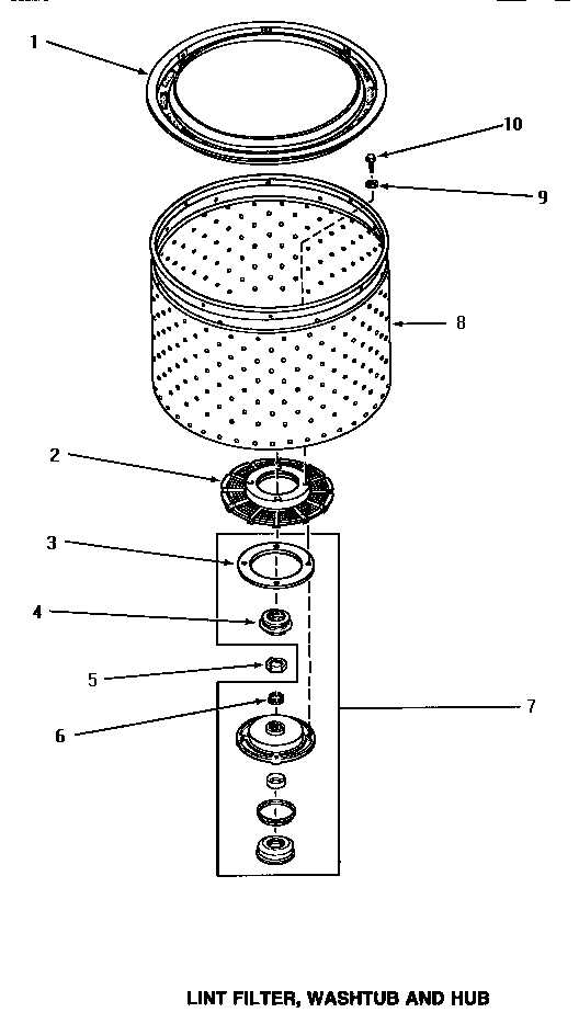 09 - LINT FILTER, WASHTUB & HUB