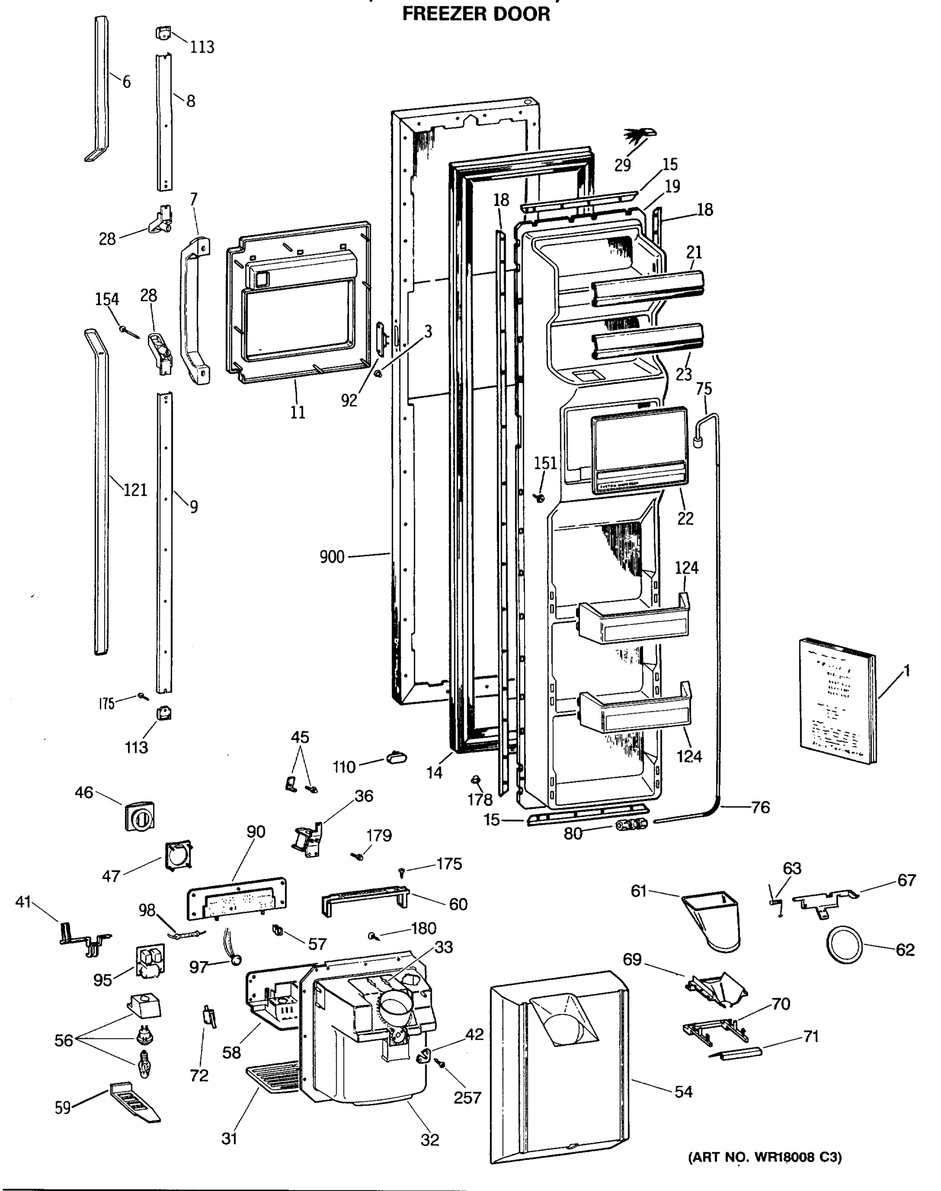 FREEZER DOOR