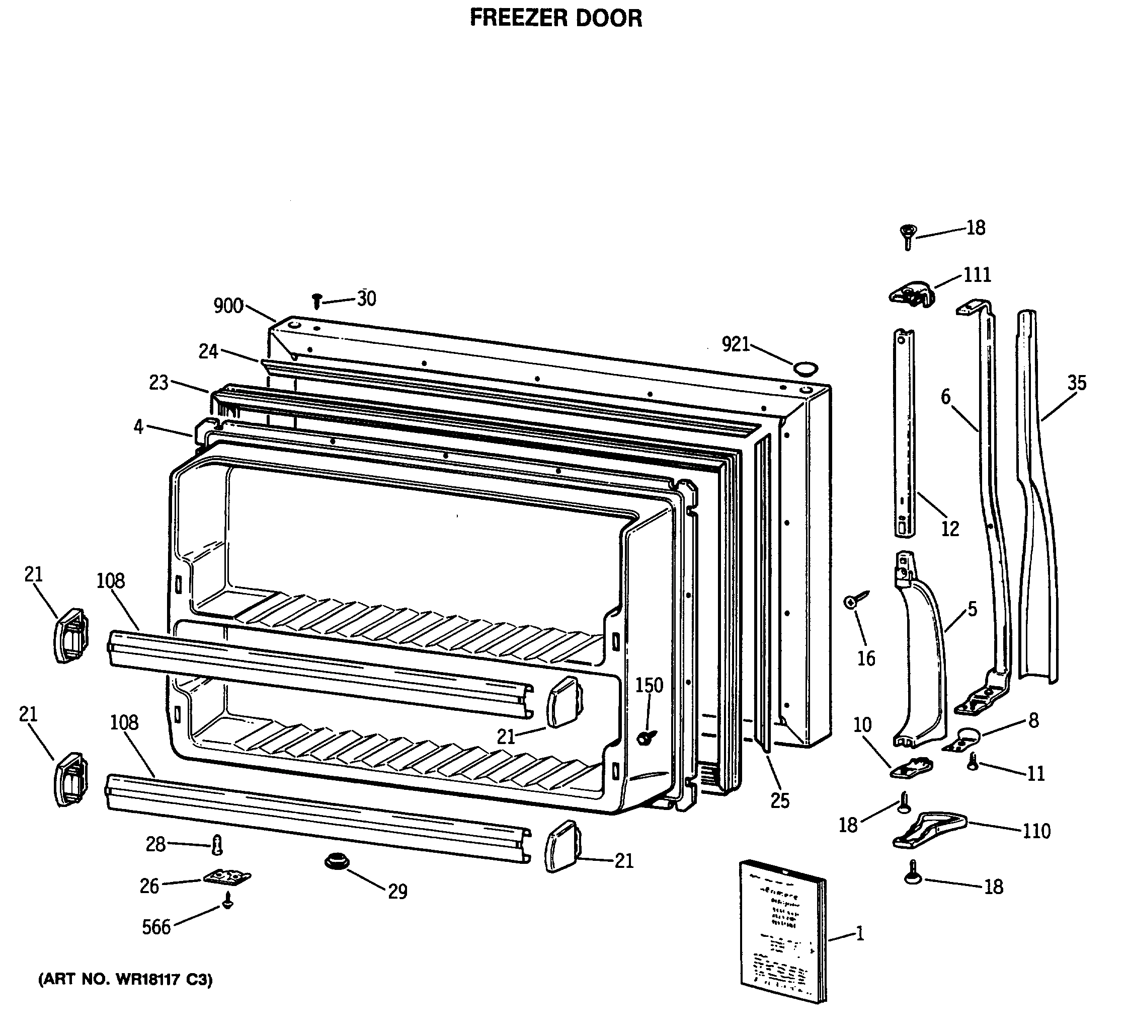 FREEZER DOOR