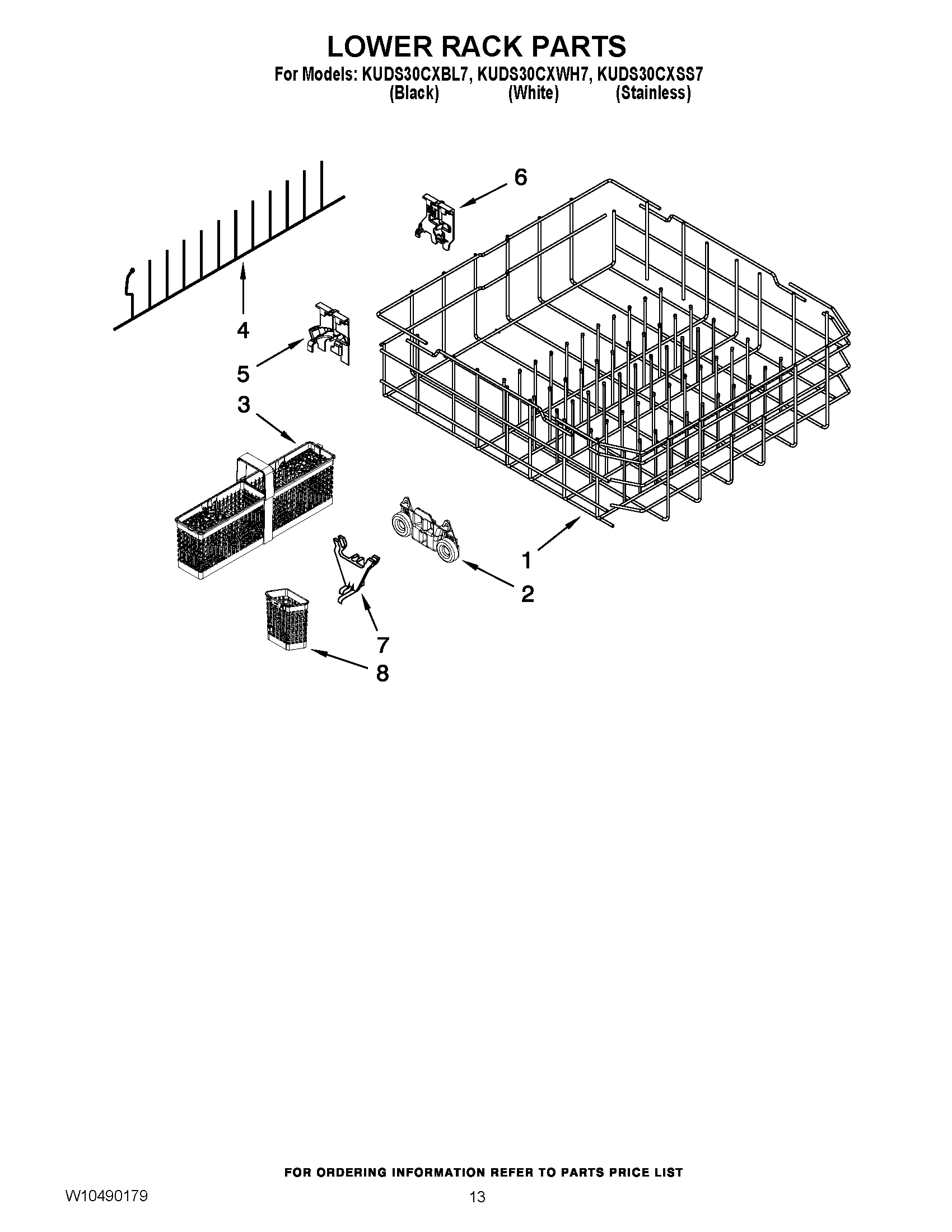 10 - LOWER RACK PARTS