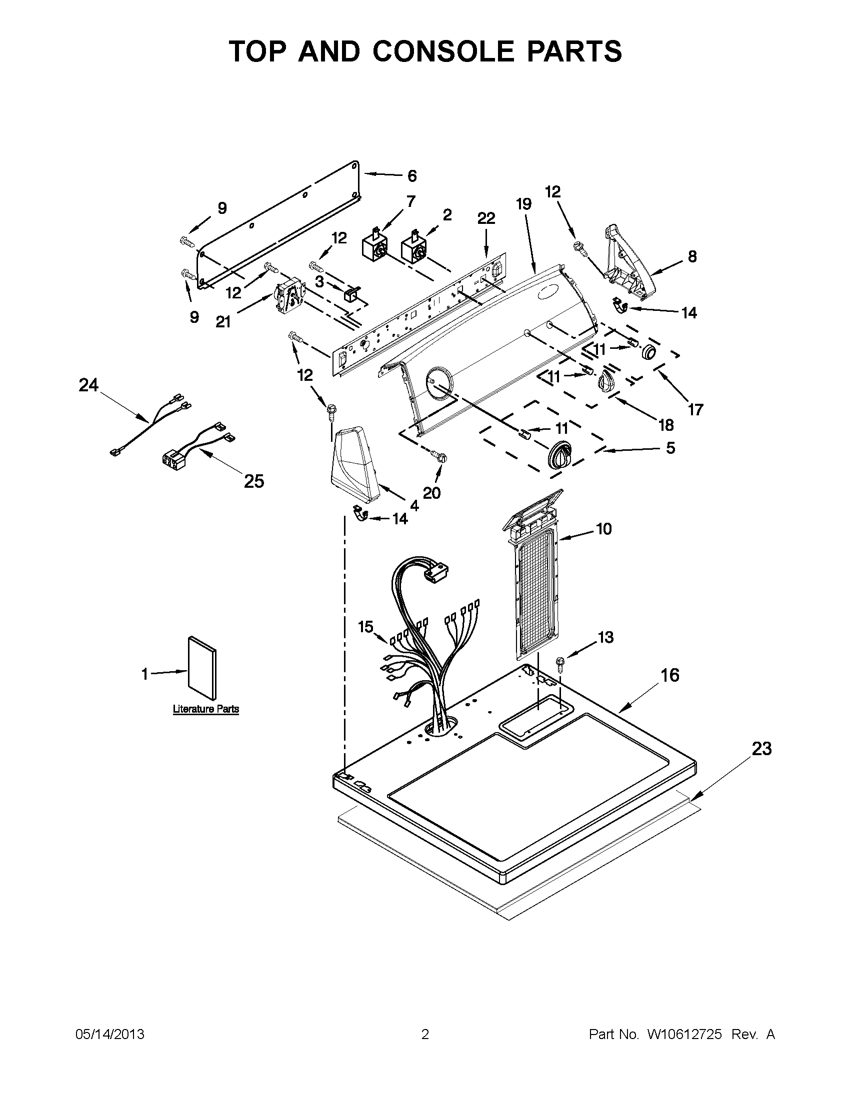 01 - TOP AND CONSOLE PARTS
