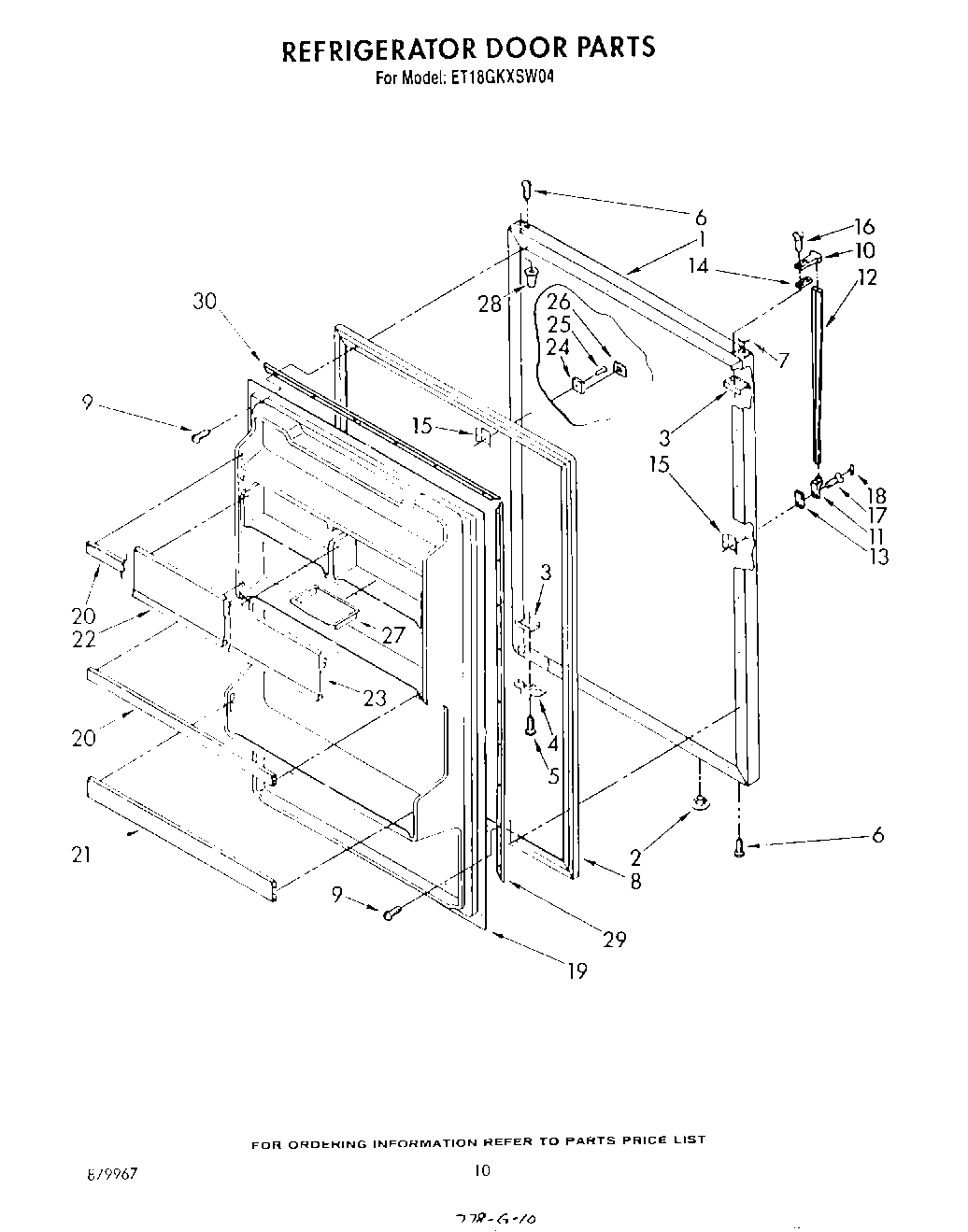 08 - REFRIGERATOR DOOR , NOT ILLUSTRATED