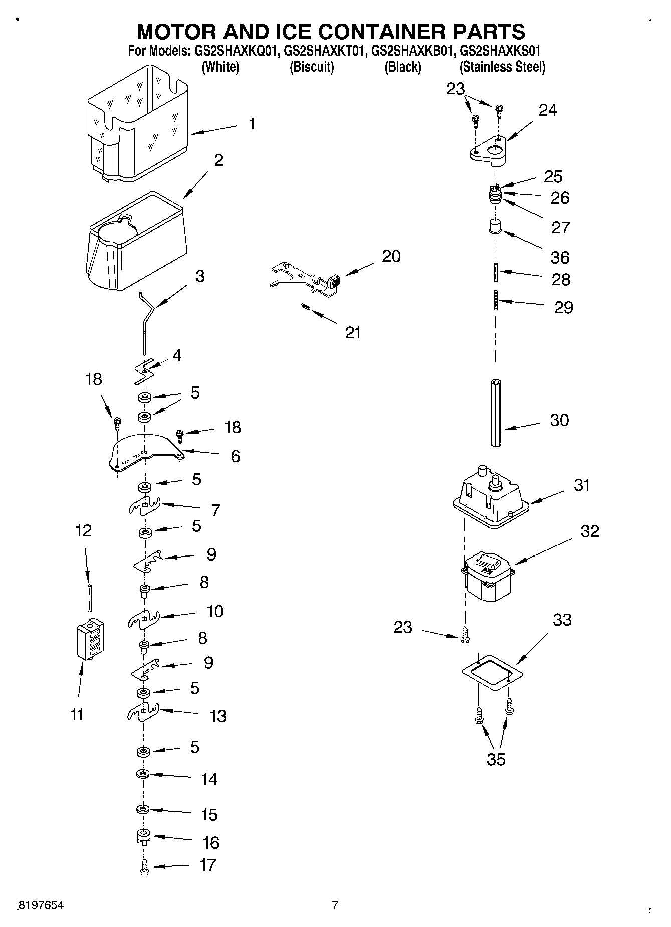 05 - MOTOR AND ICE CONTAINER