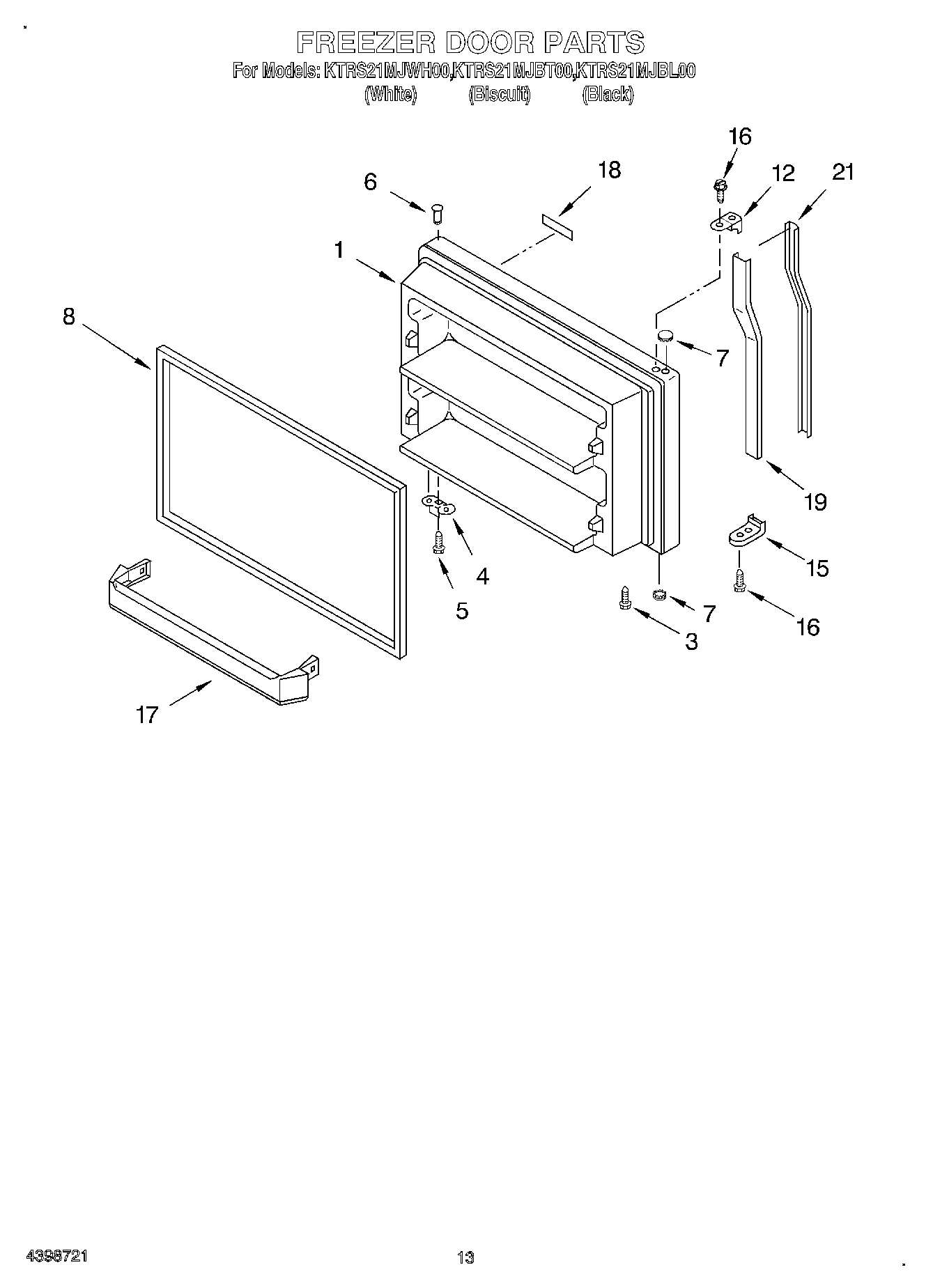07 - FREEZER DOOR, OPTIONAL