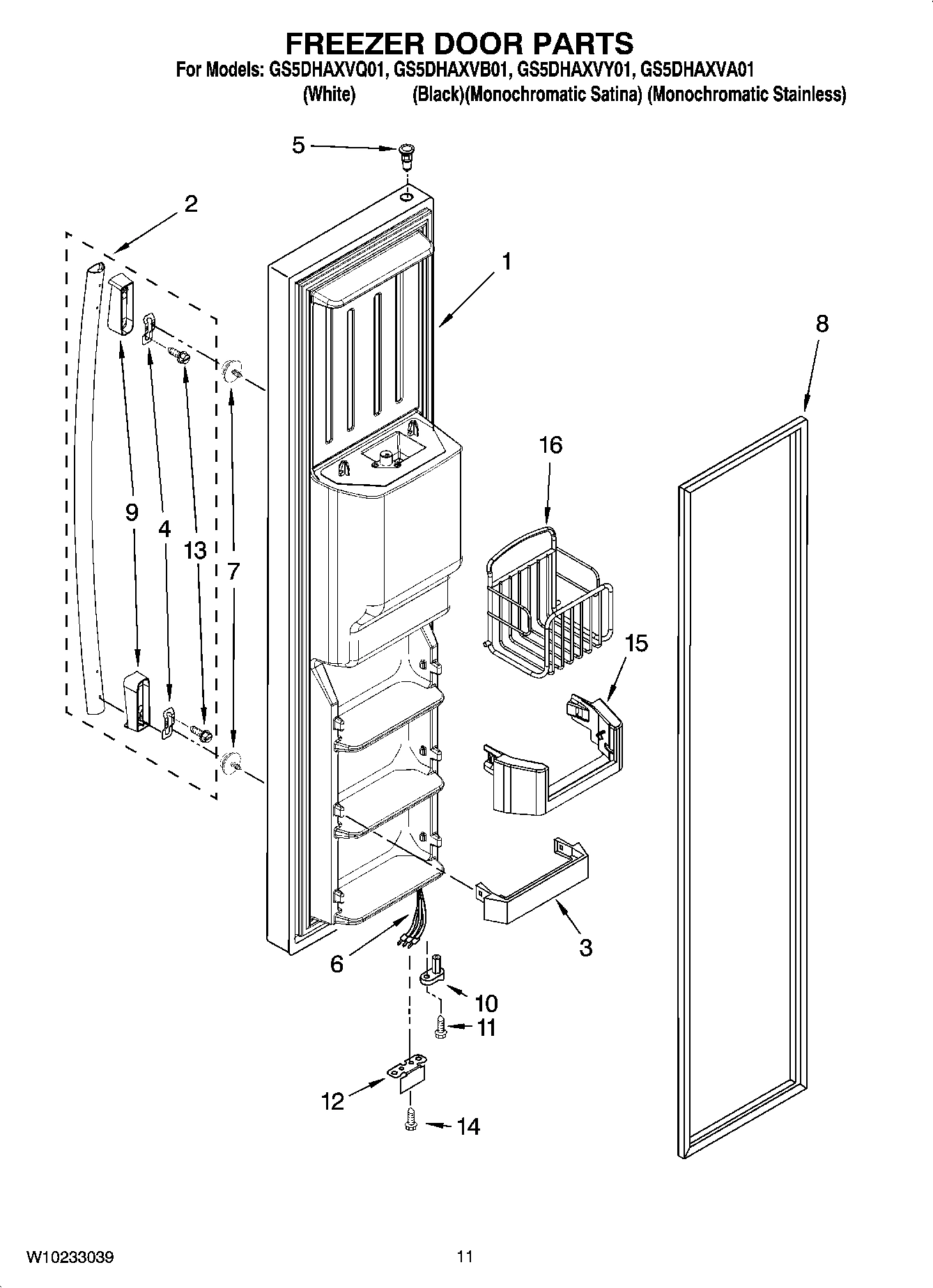 07 - FREEZER DOOR PARTS