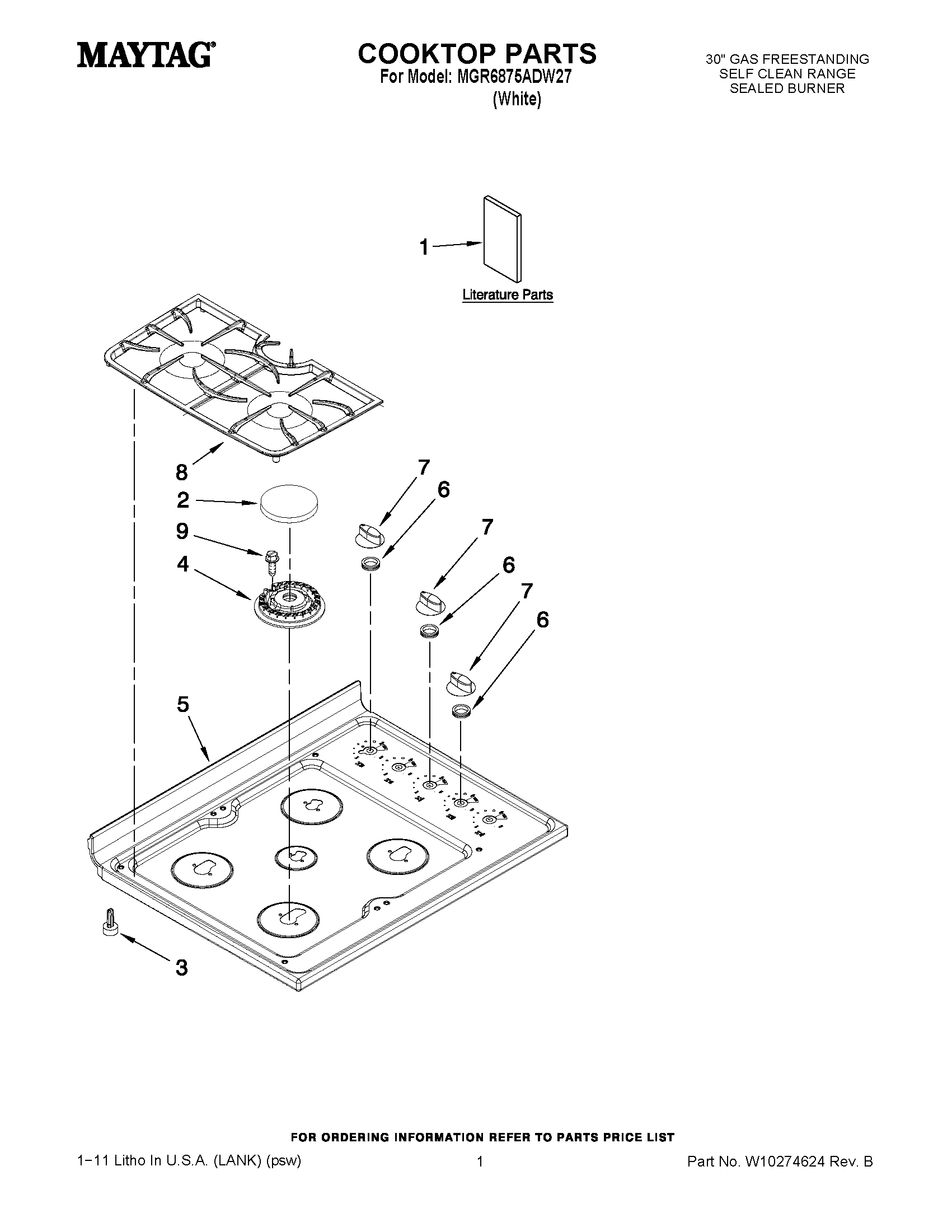 01 - COOKTOP PARTS