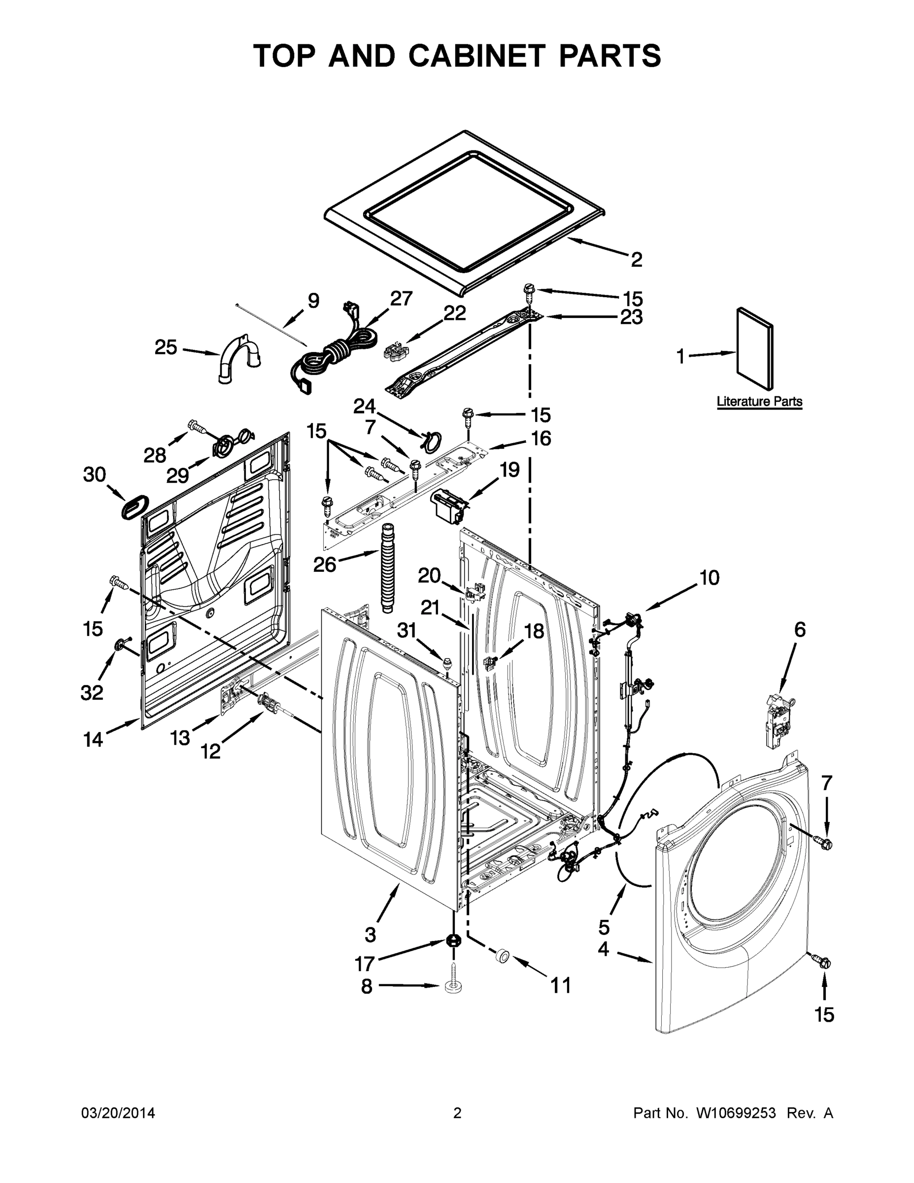 02 - TOP AND CABINET PARTS