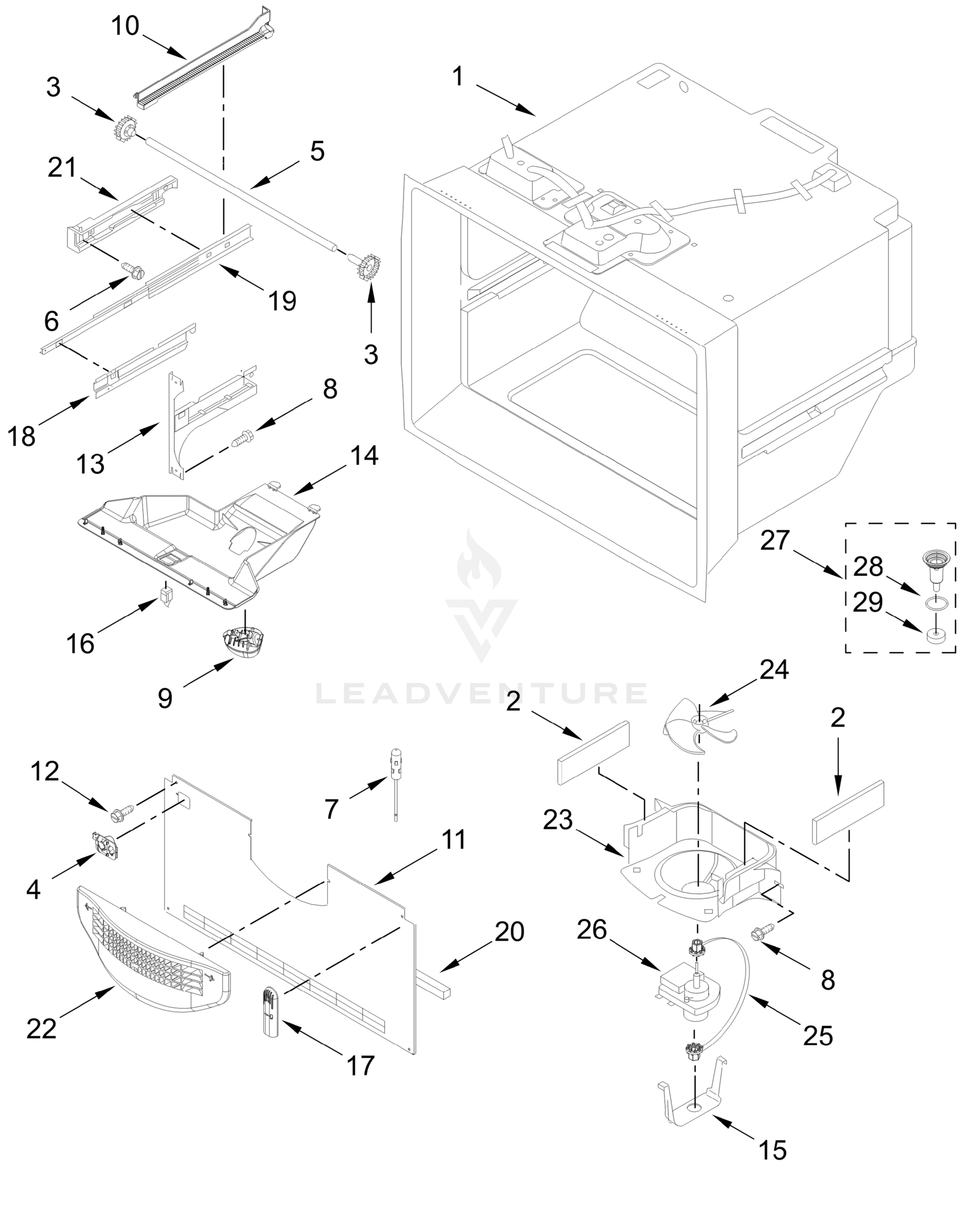 FREEZER LINER PARTS