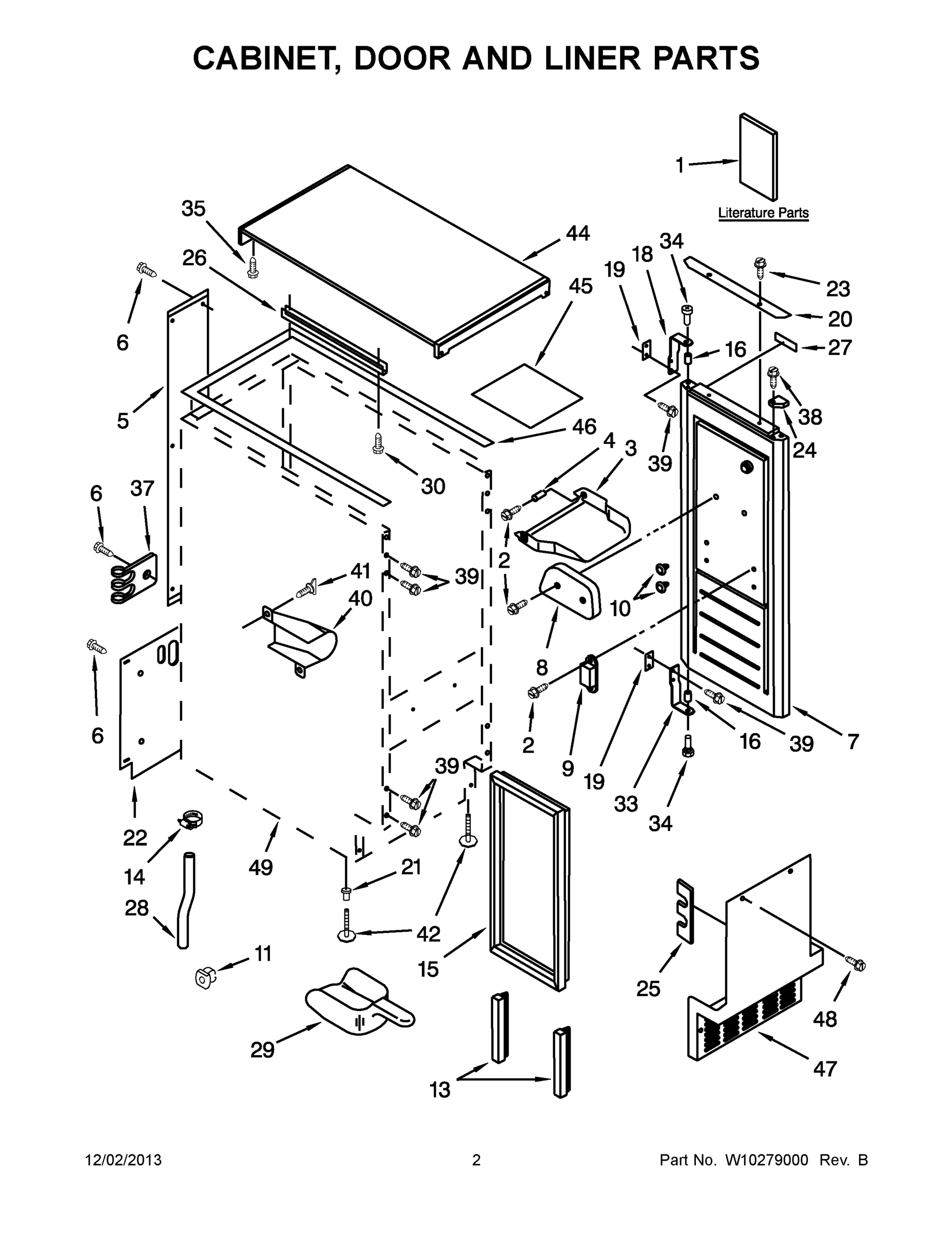 02 - CABINET, DOOR AND LINER PARTS