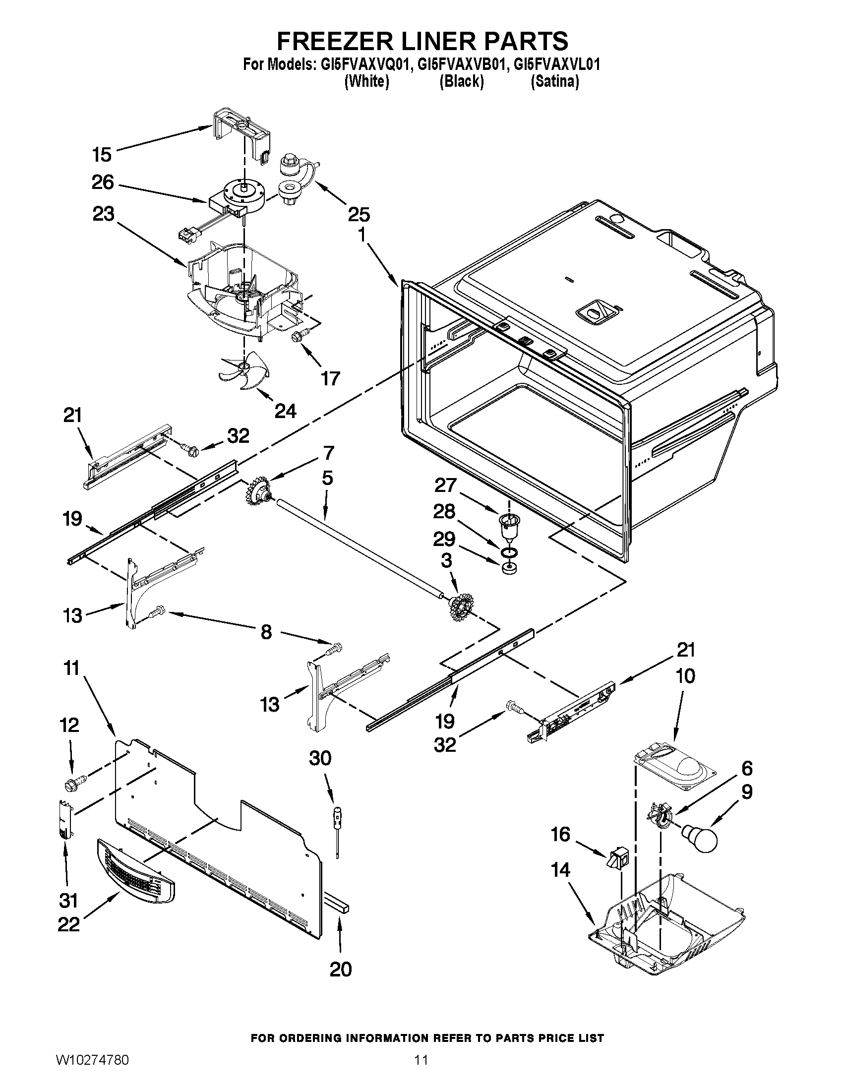 06 - FREEZER LINER PARTS