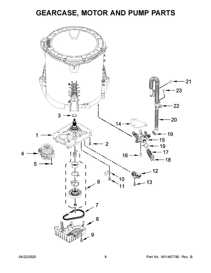 05 - GEARCASE, MOTOR AND PUMP PARTS