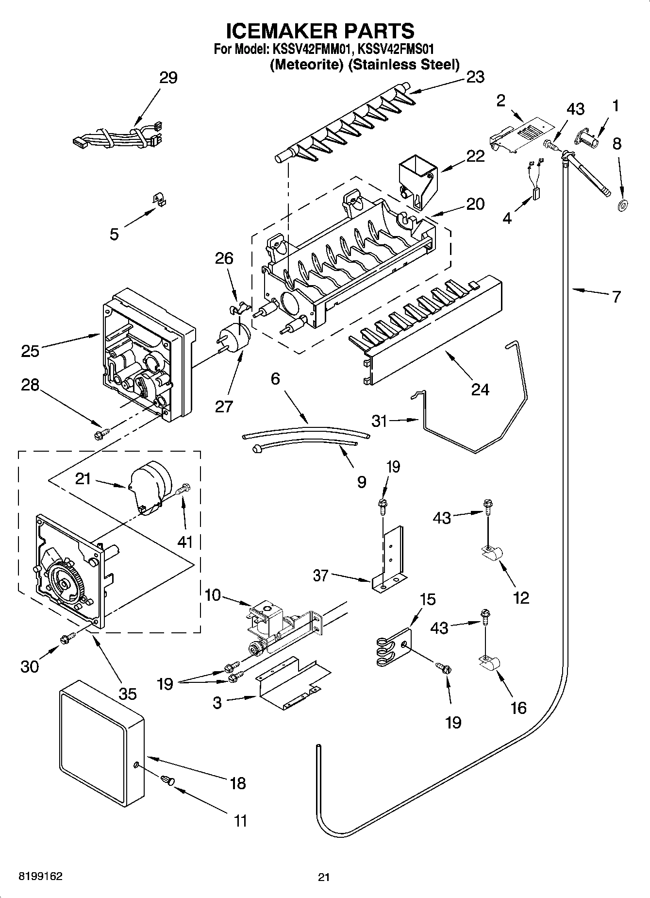 13 - ICEMAKER PARTS