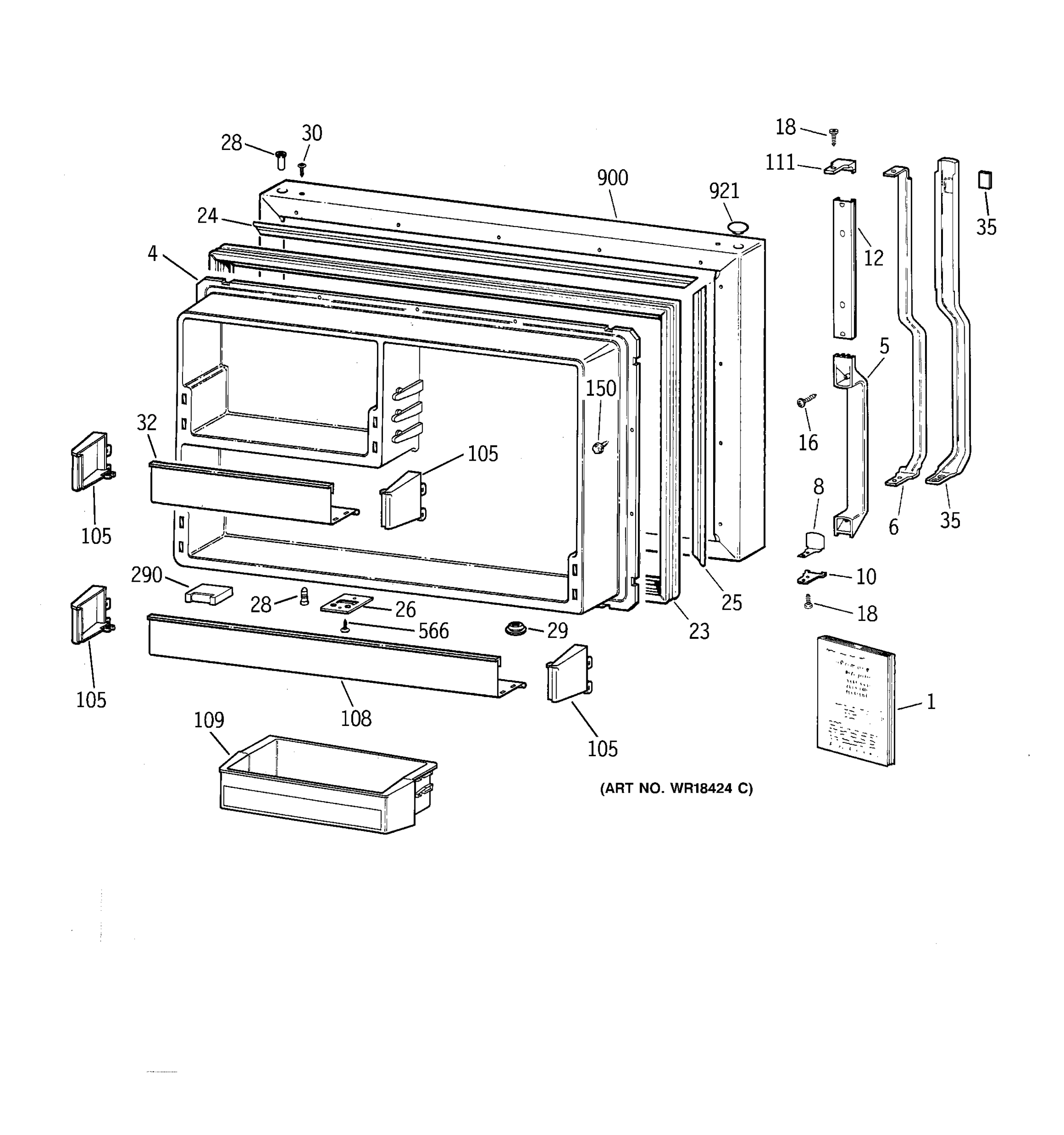 FREEZER DOOR