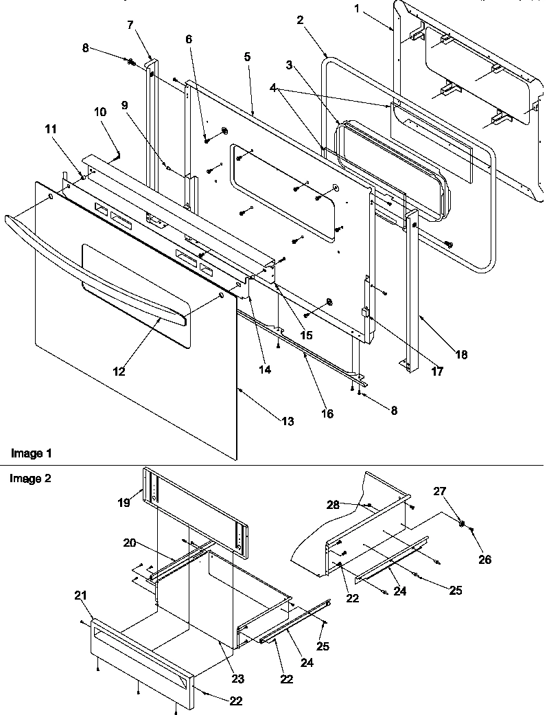 04 - OVEN DOOR AND STORAGE DOOR