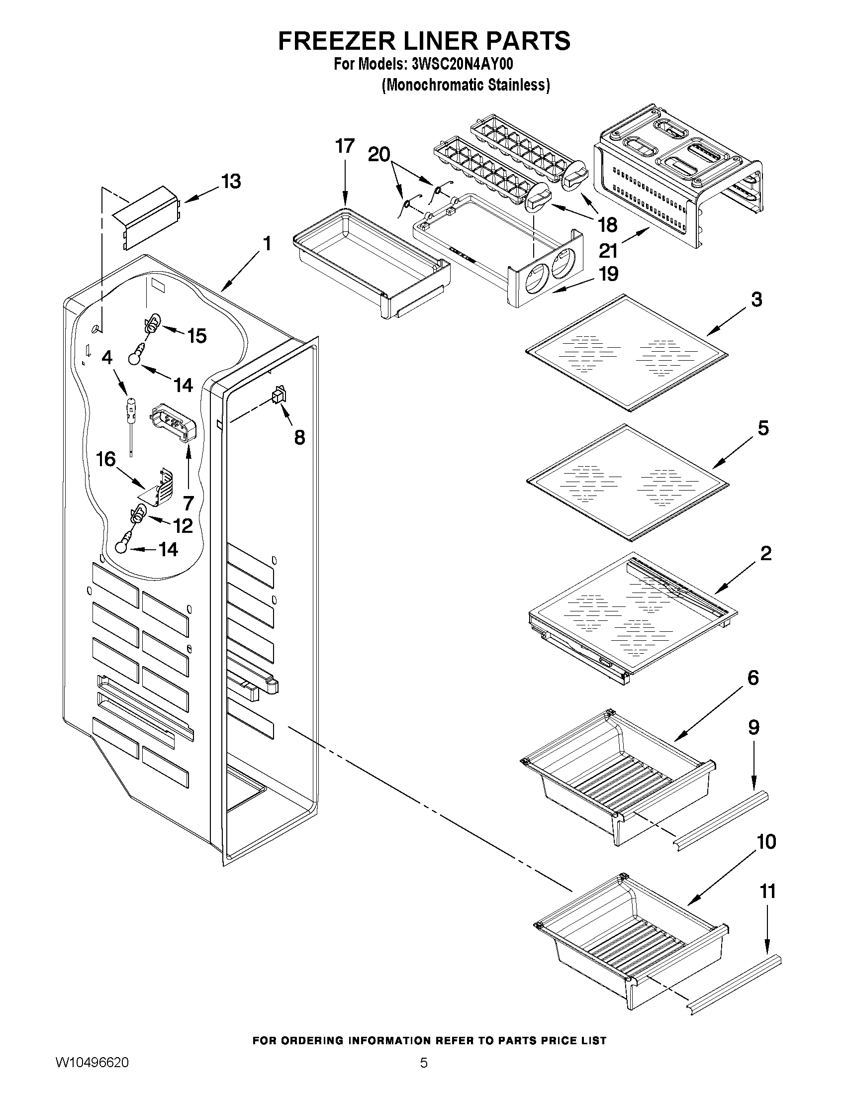 04 - FREEZER LINER PARTS
