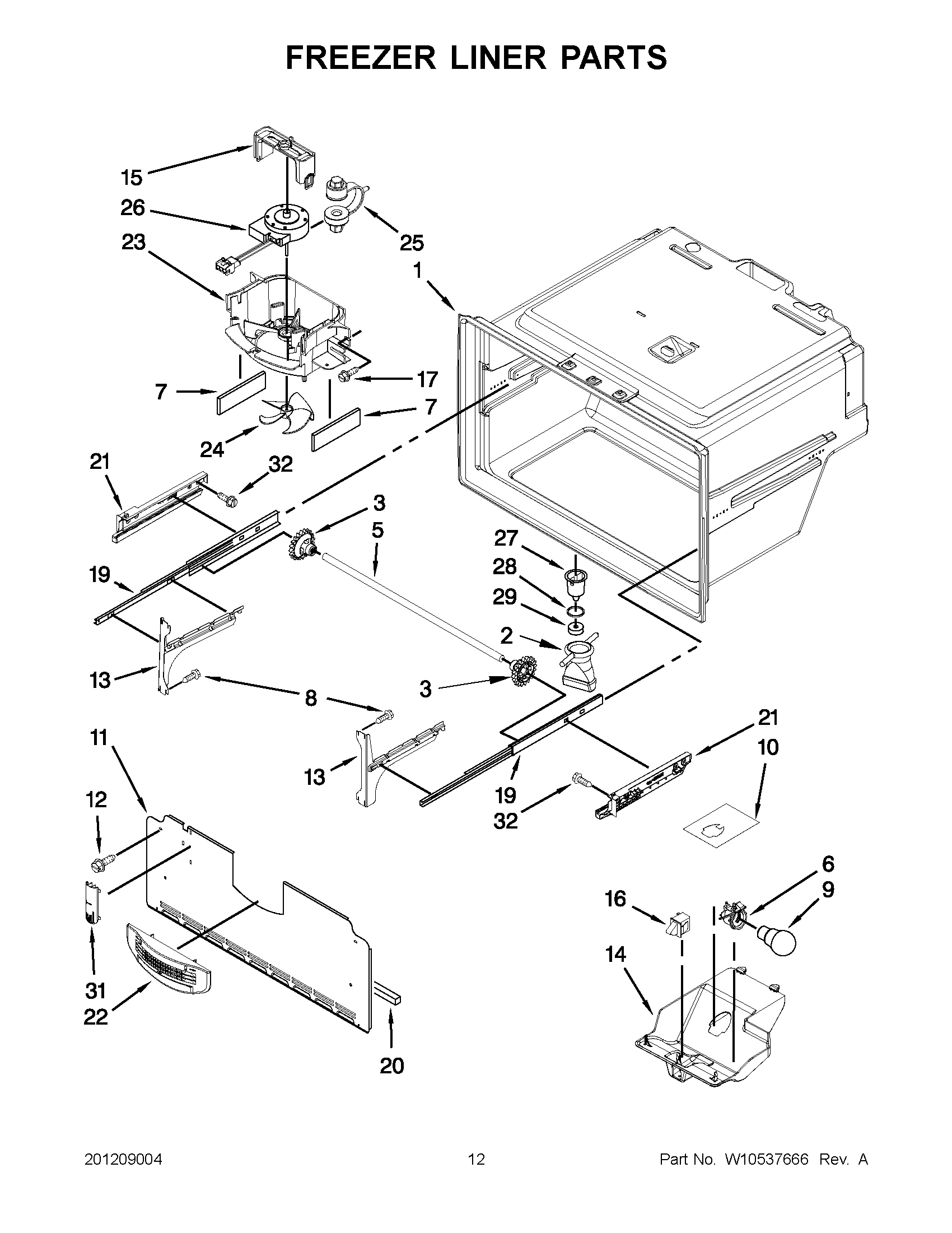 06 - FREEZER LINER PARTS