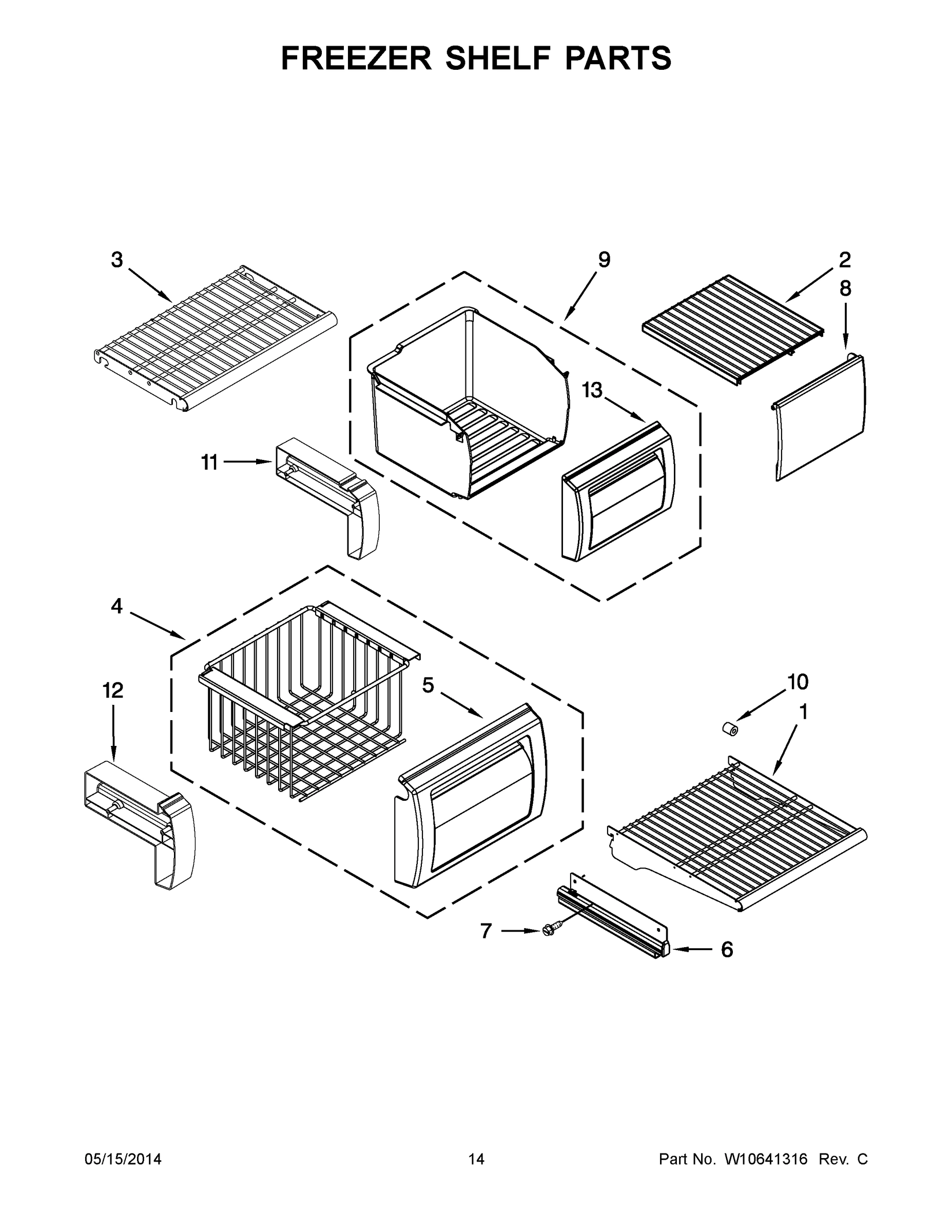 08 - FREEZER SHELF PARTS