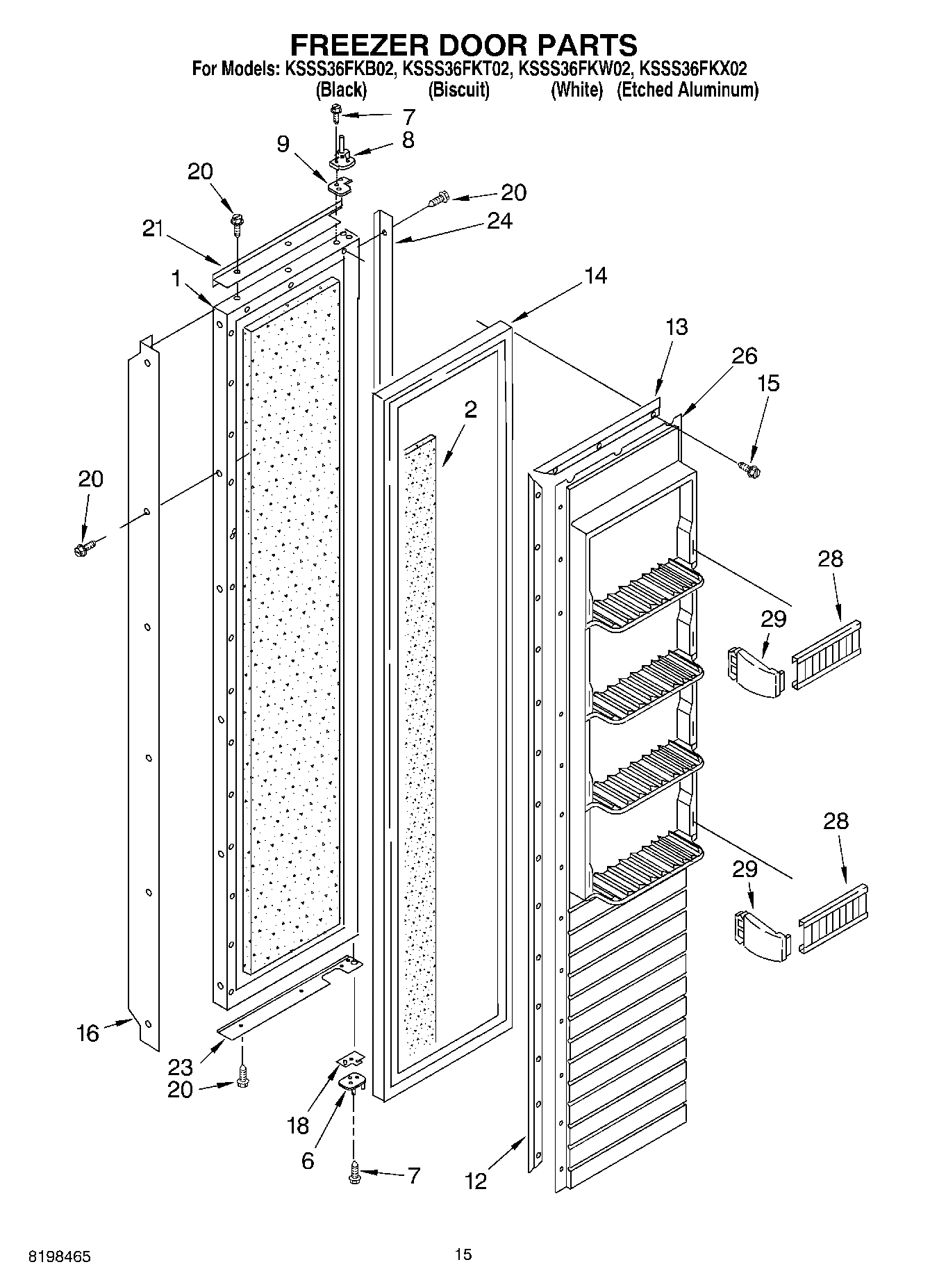 10 - FREEZER DOOR PARTS