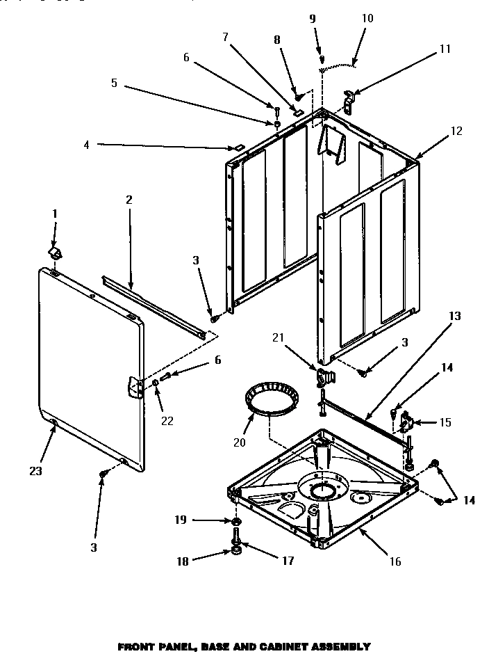 07 - FRONT PANEL, BASE & CABINET ASSY