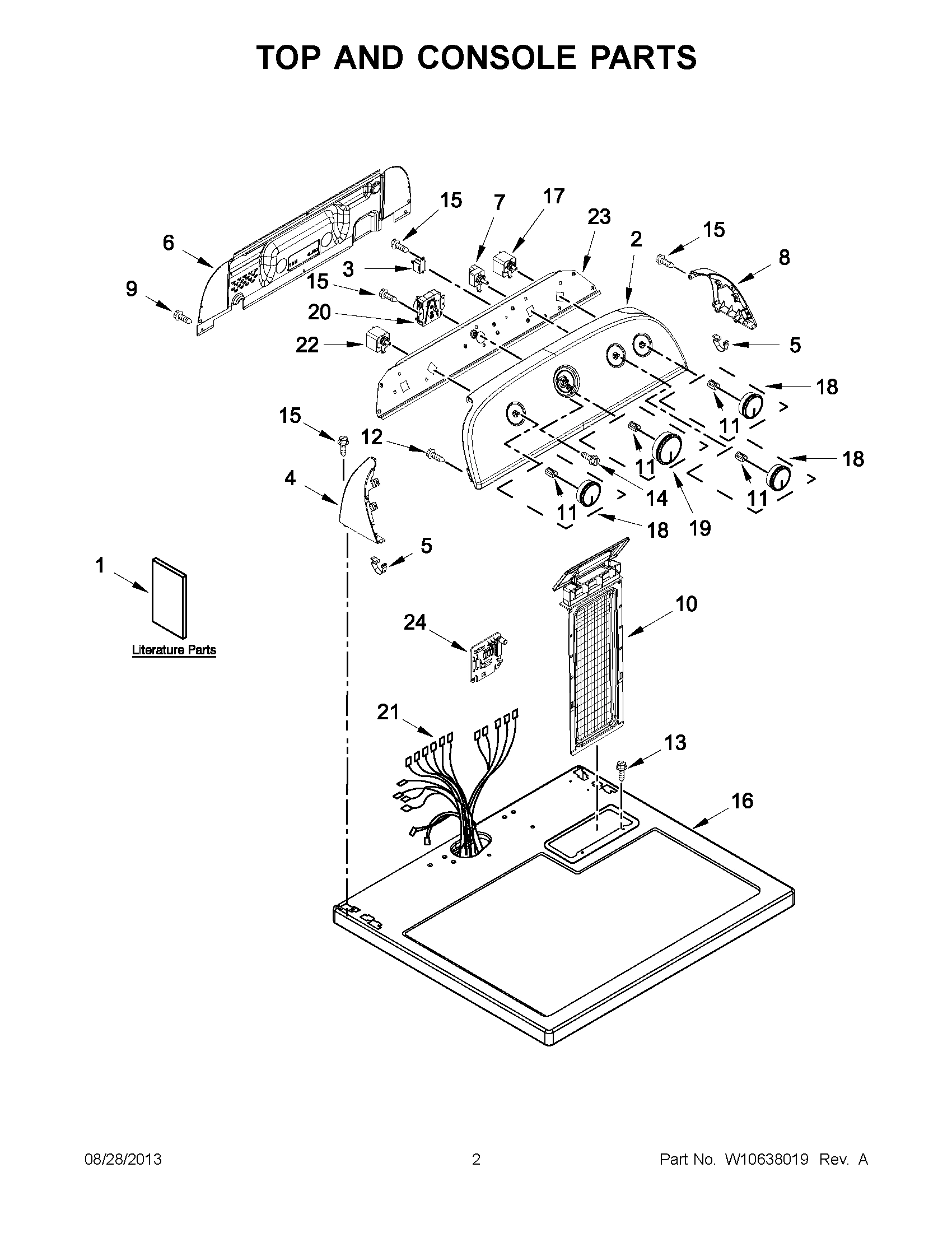 02 - TOP AND CONSOLE PARTS
