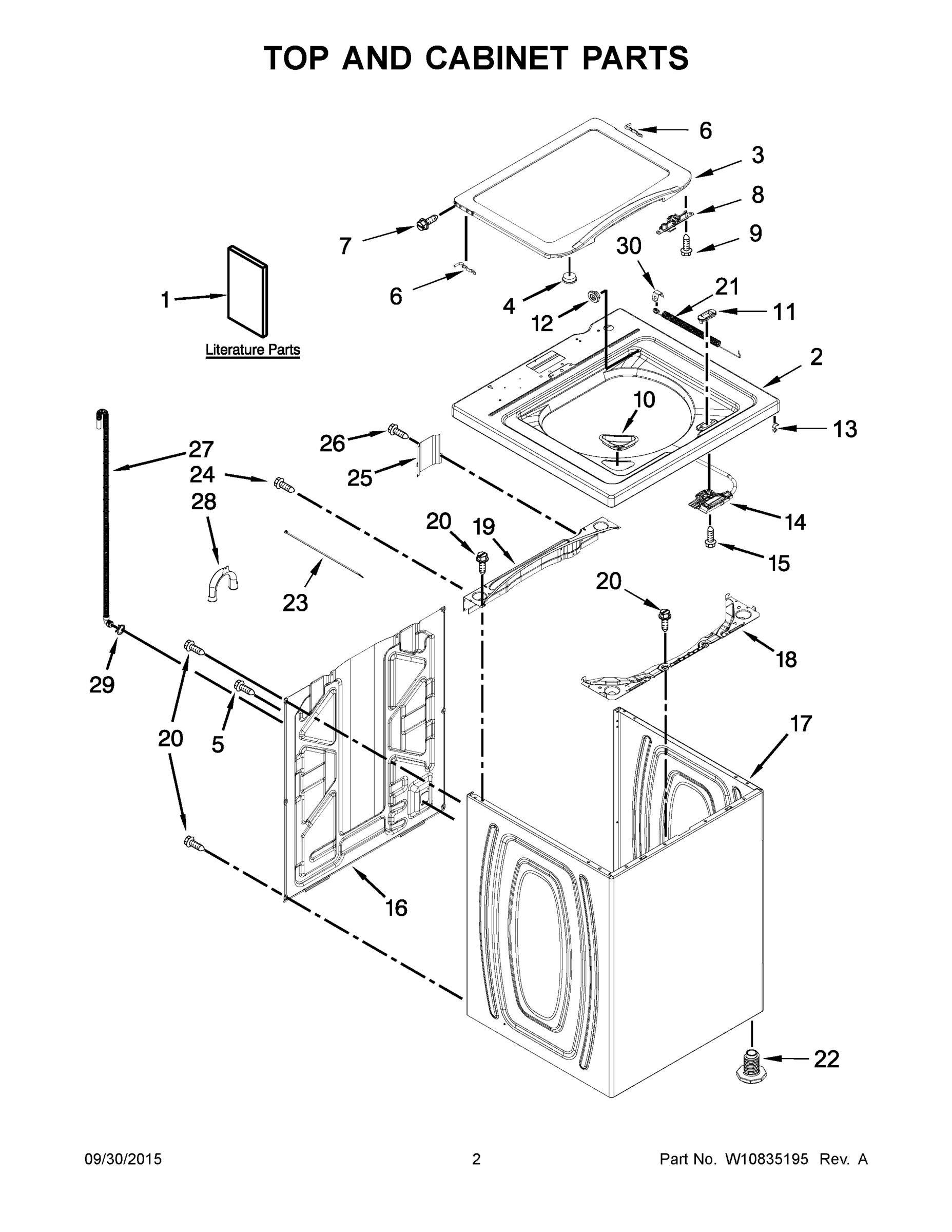 02 - TOP AND CABINET PARTS