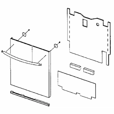 DD82-01325A Samsung Dishwasher Door Outer Pan