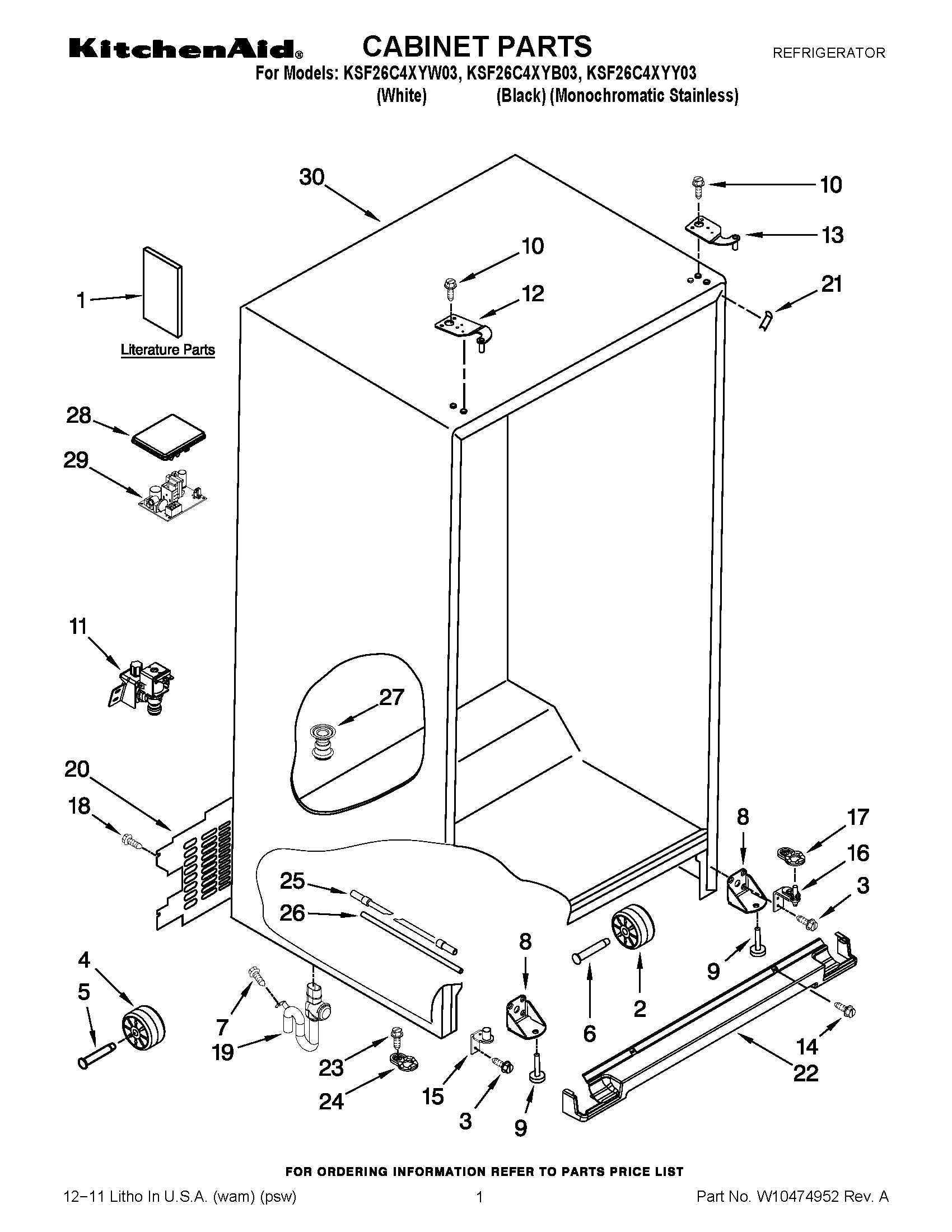 01 - CABINET PARTS