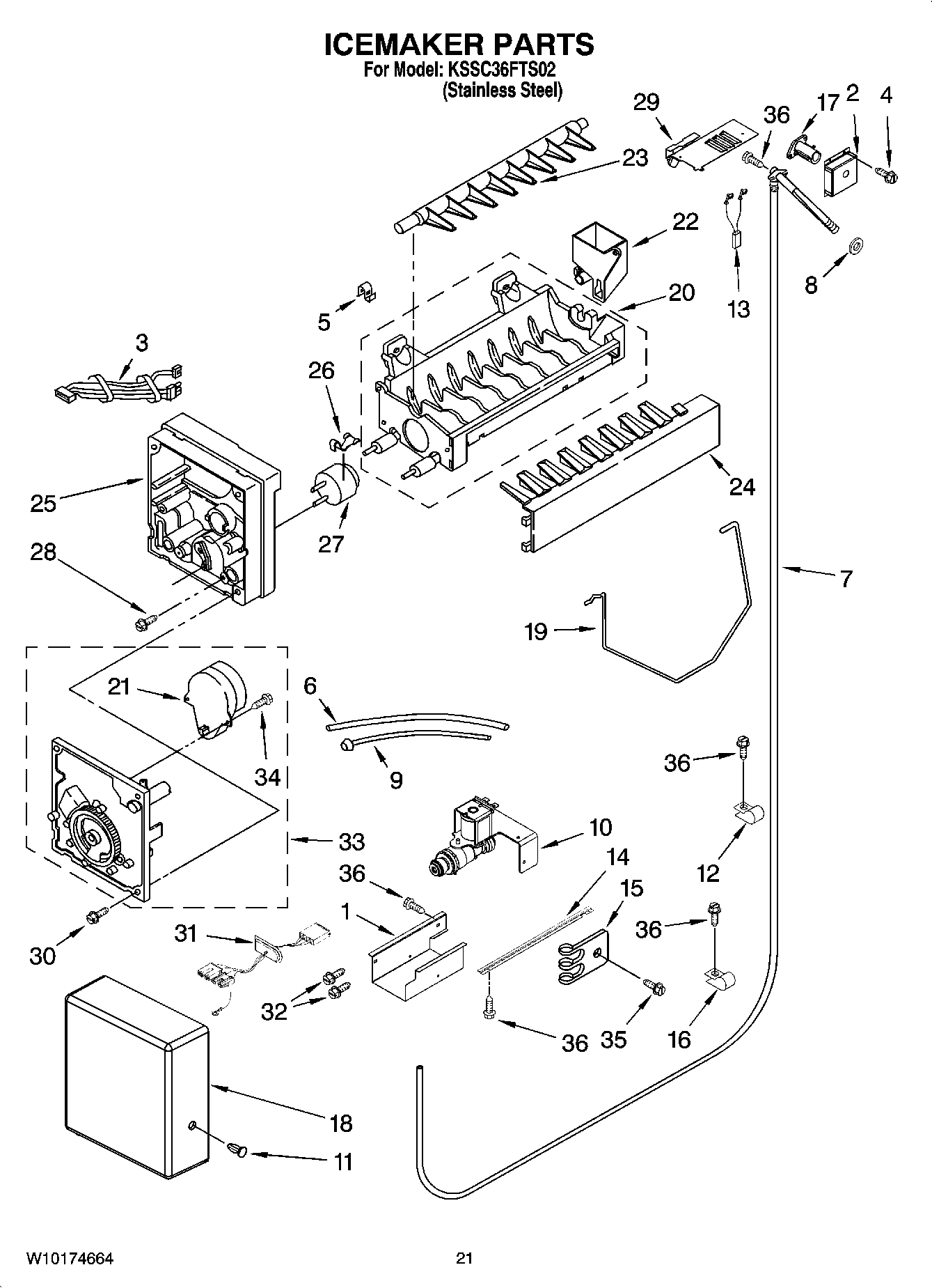 13 - ICEMAKER PARTS